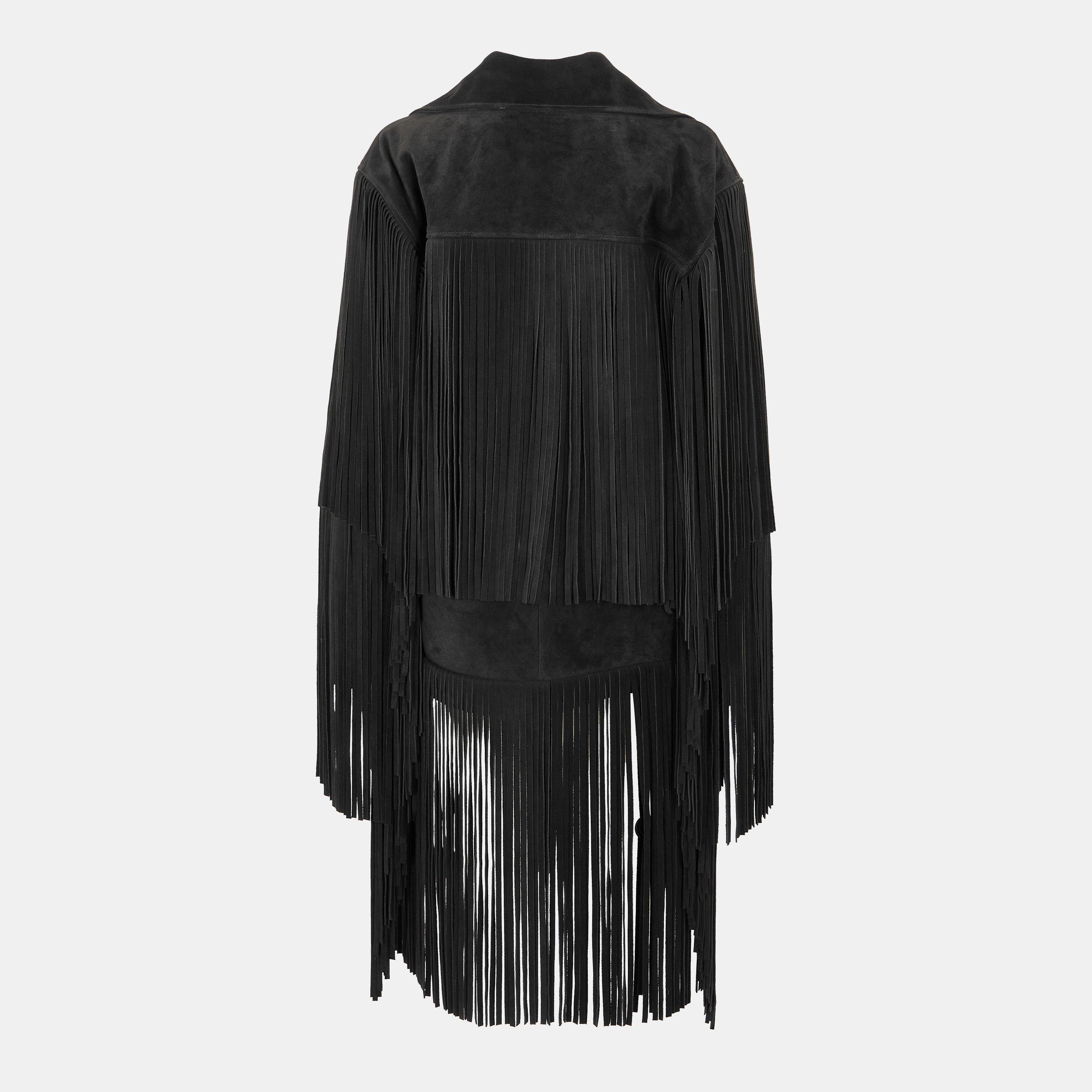 Nero - Dolce and Gabbana - Women's Suede Tailored Cut Leather Jacket - 2