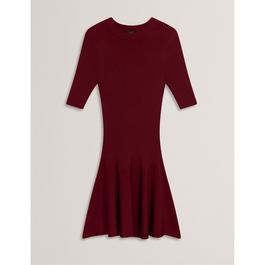 Ted Baker Women's Short-Sleeve Knitted Jumper Dress