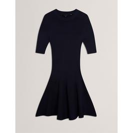 Ted Baker Women's Short-Sleeve Knitted Jumper Dress