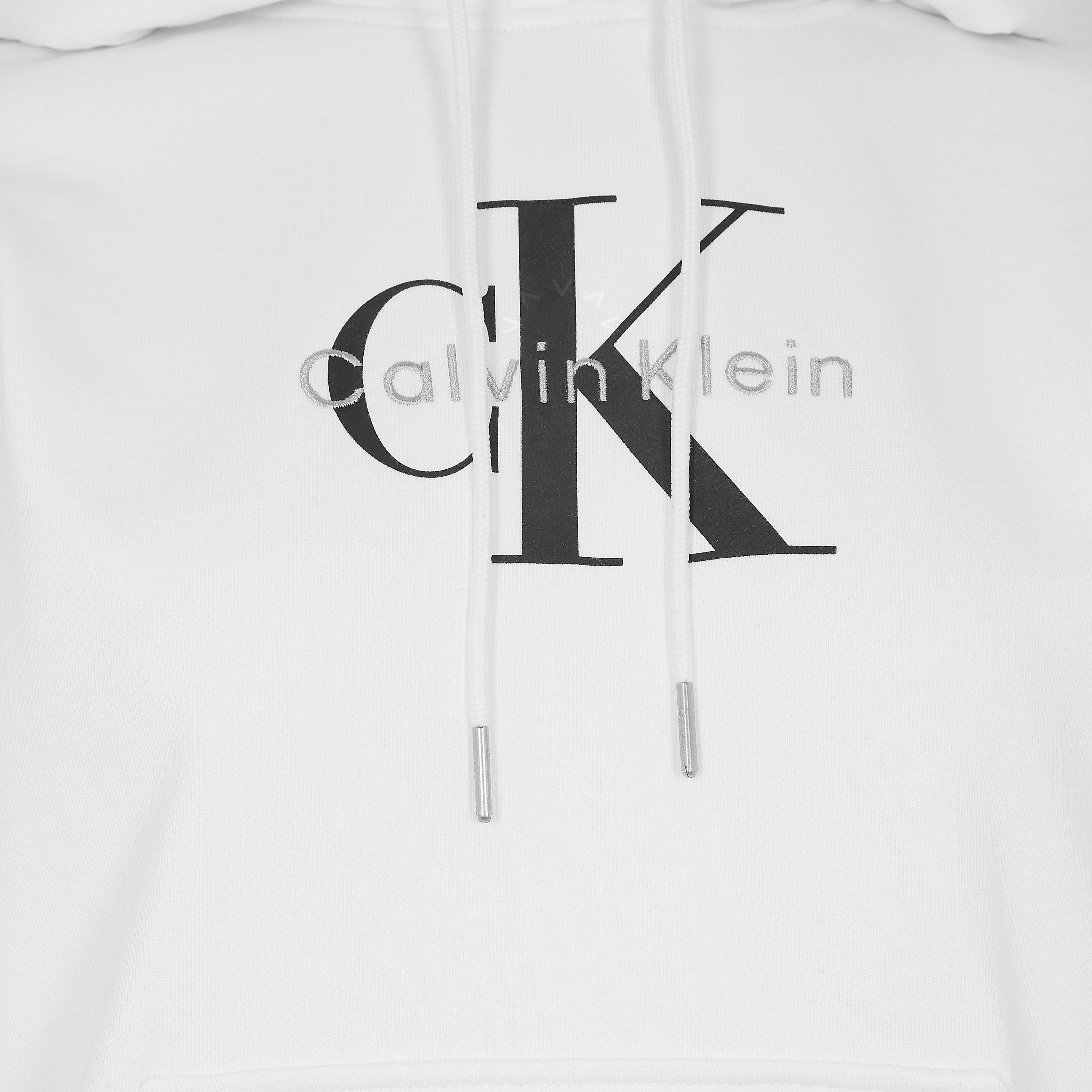 Bright White - Calvin Klein Jeans - Core Monogram Logo Hoodie - 3