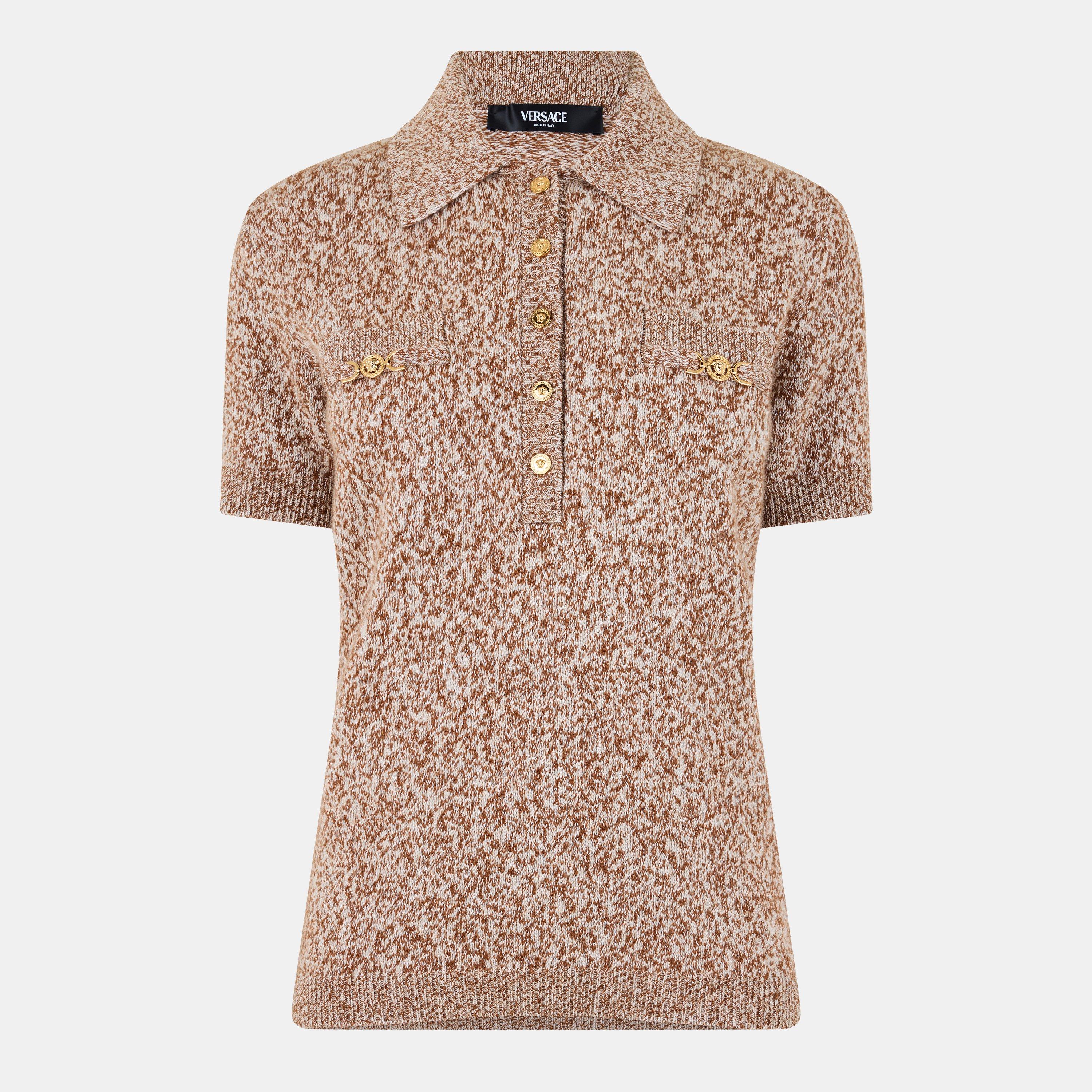 Spice Brown - Versace - Women's Knitted Top - 1