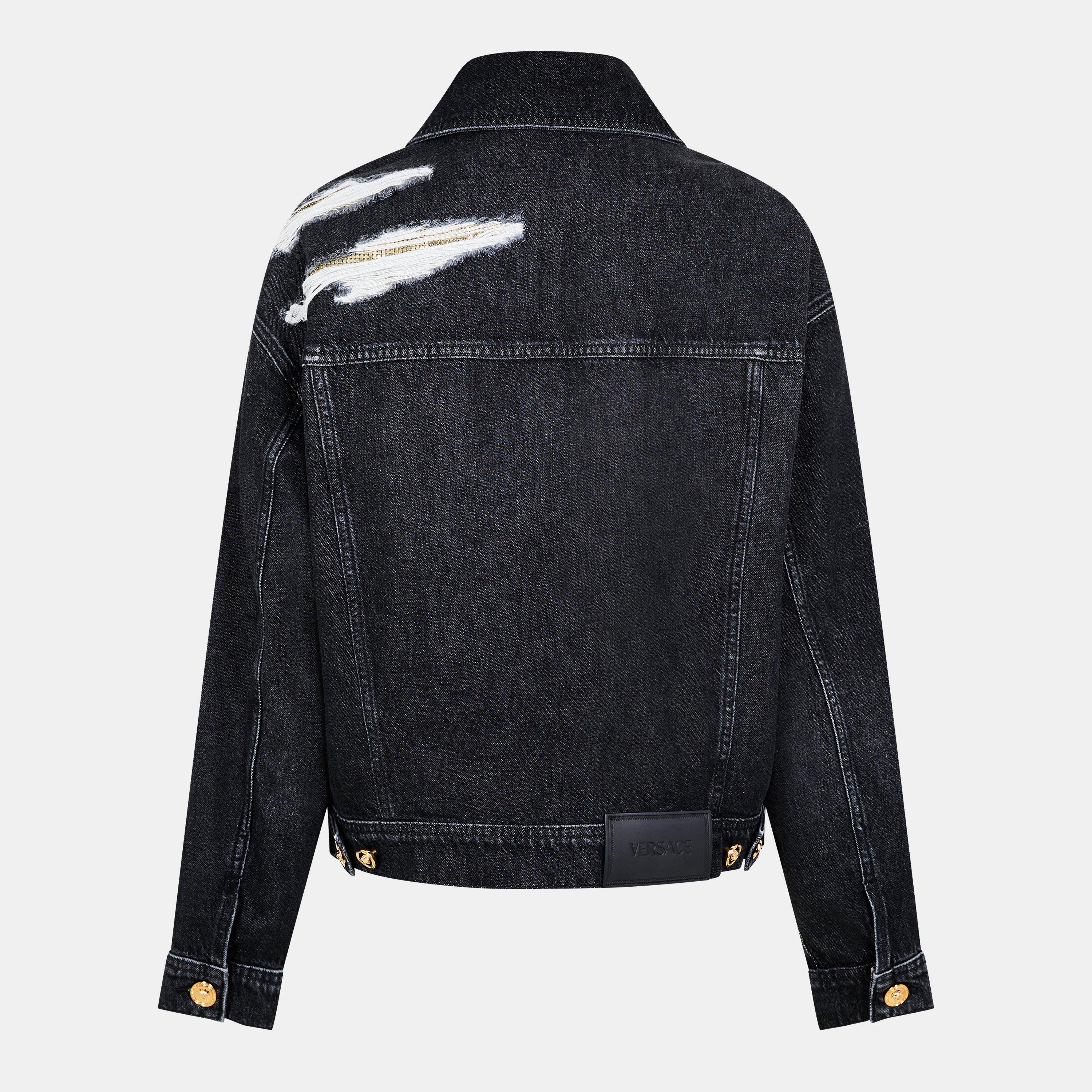 Black - Versace - Women's  Denim Jacket - 2