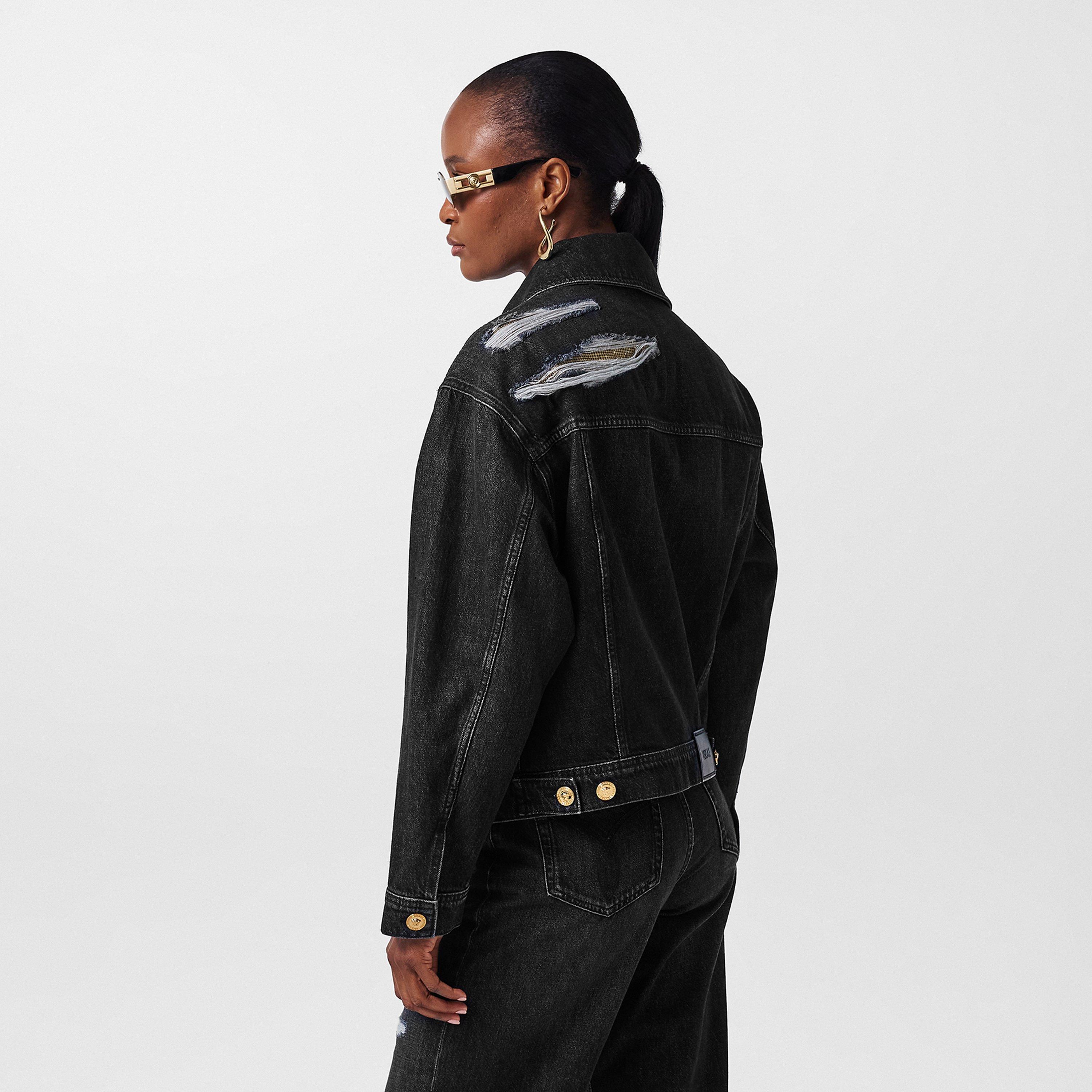Black - Versace - Women's  Denim Jacket - 4
