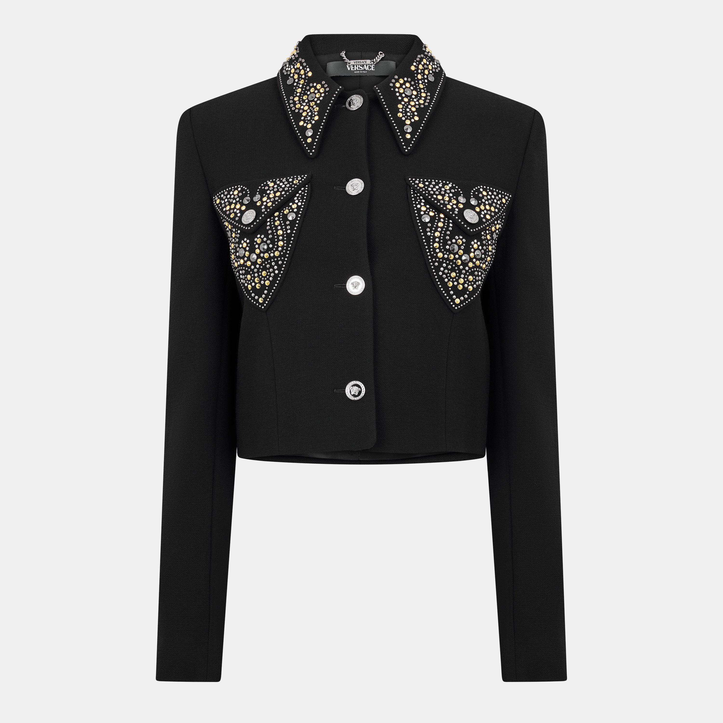 Black - Versace - Women's  Technical Softshell Jacket - 1