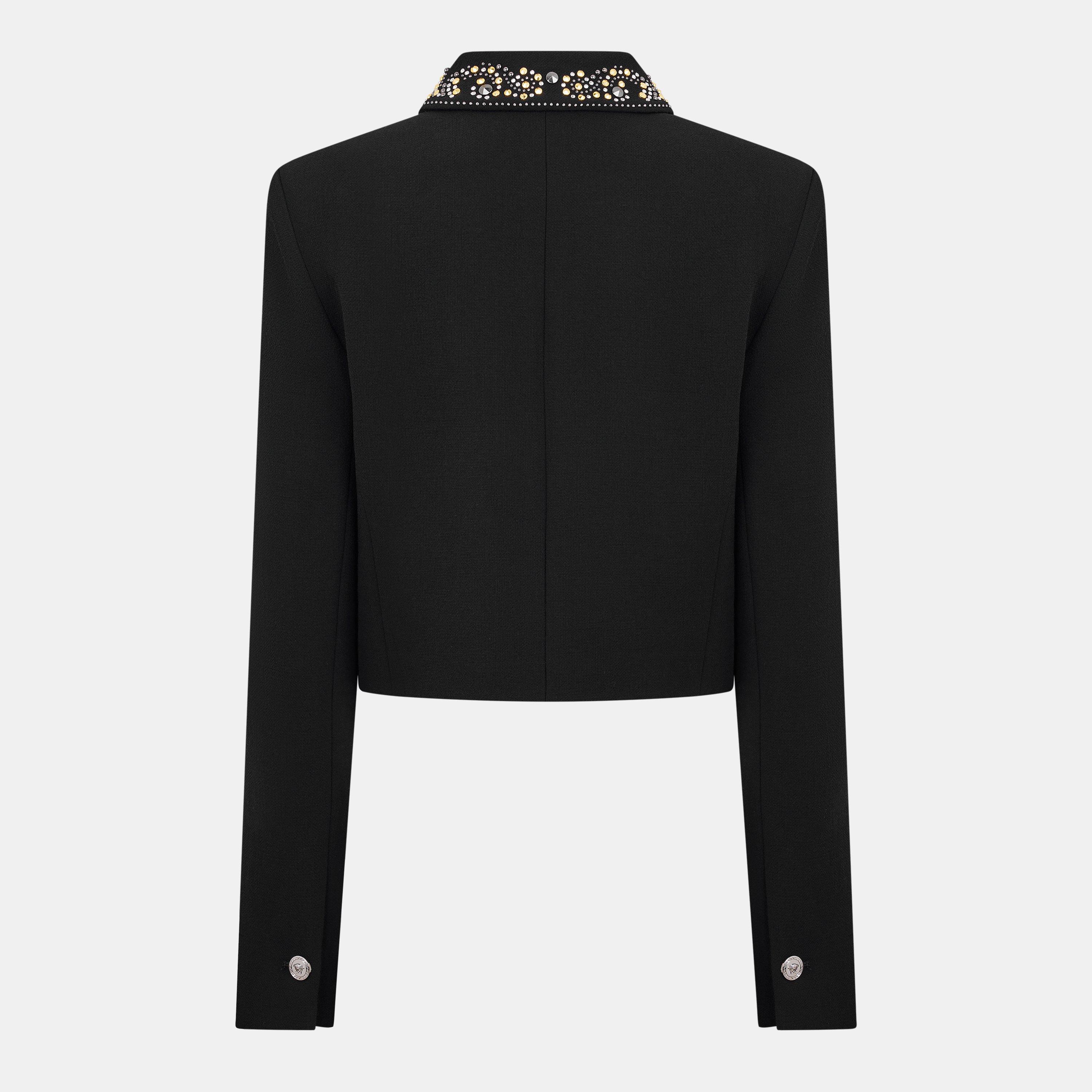 Black - Versace - Women's  Technical Softshell Jacket - 2