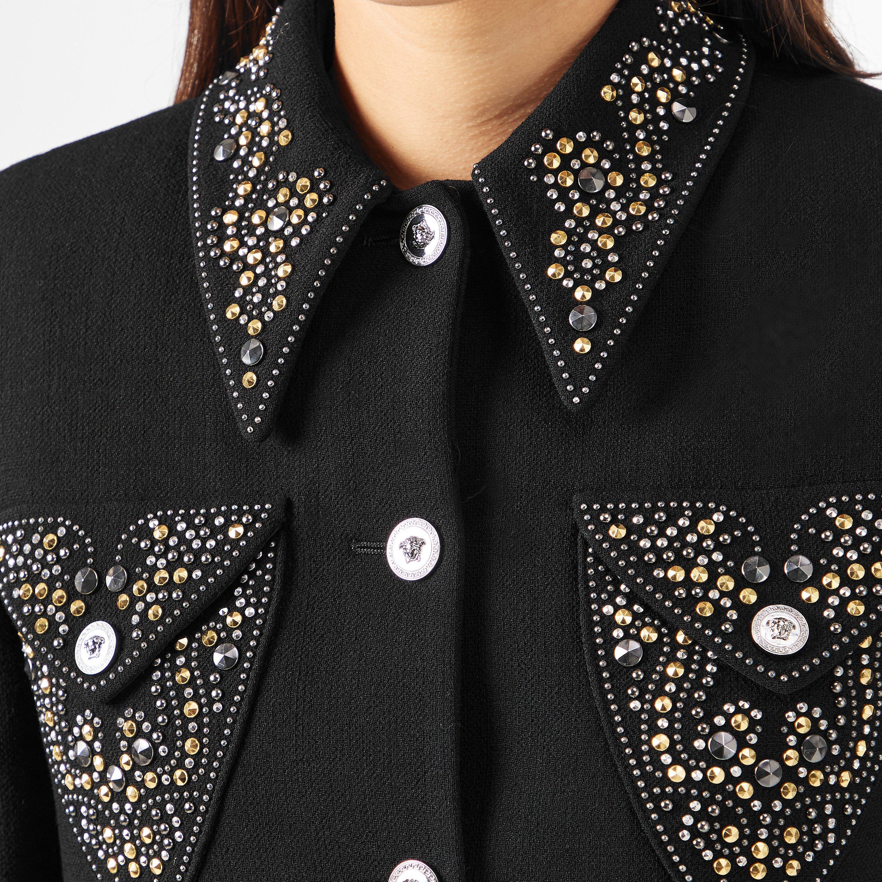 Black - Versace - Women's  Technical Softshell Jacket - 5