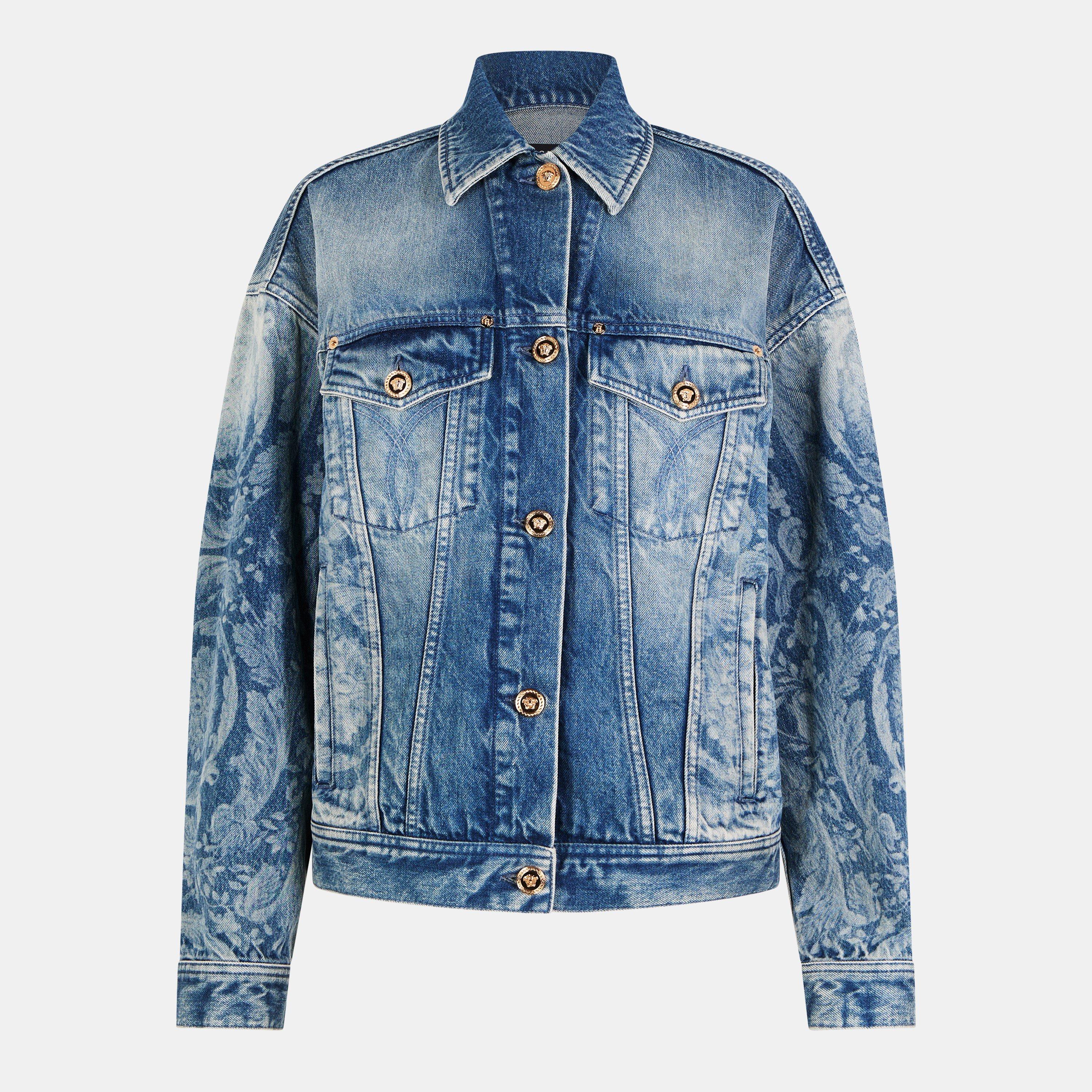 Blue - Versace - Women's Blue Wash Denim Jacket - 1