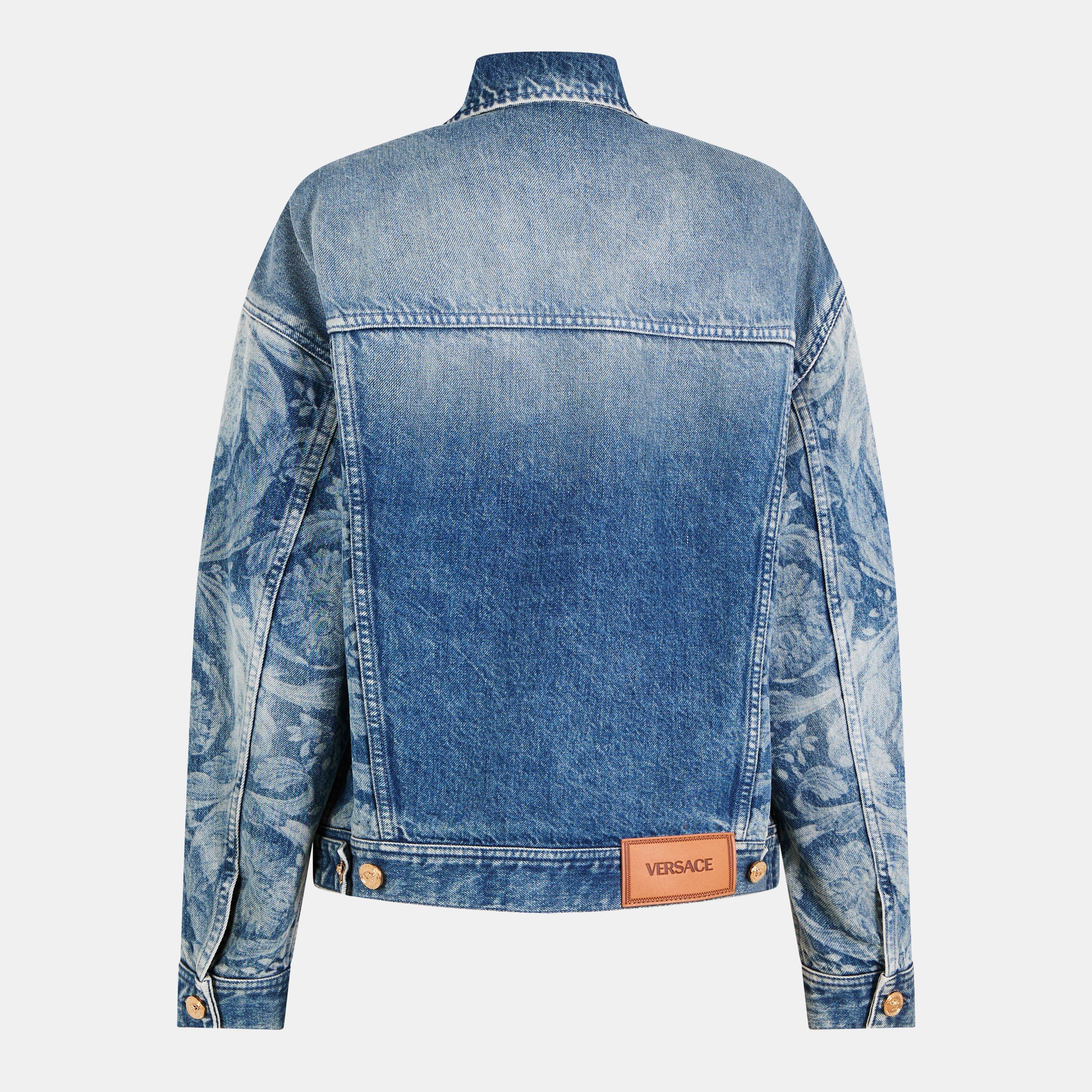 Blue - Versace - Women's Blue Wash Denim Jacket - 2