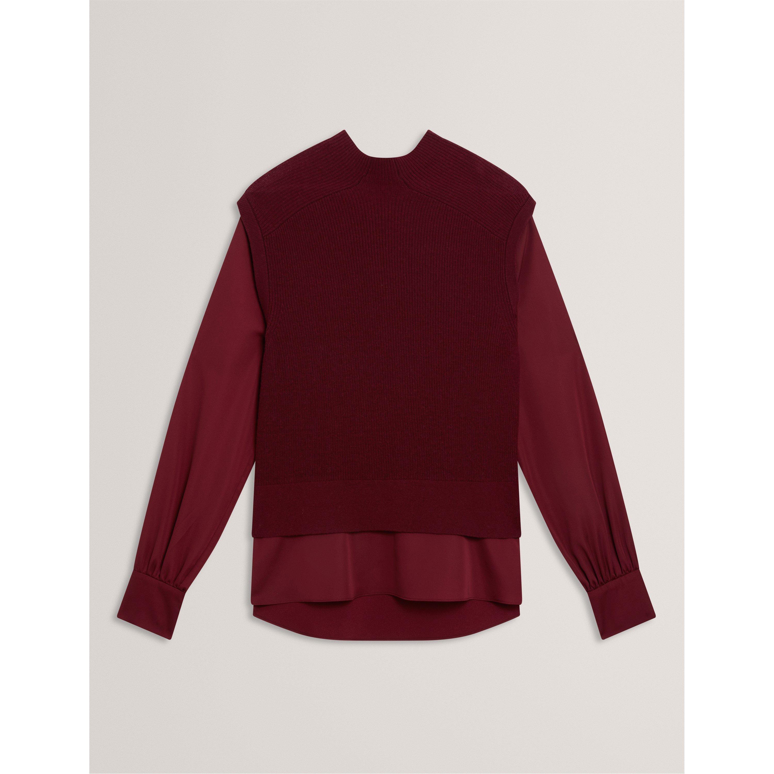 Maroon - Ted Baker - Women's Knitted Top - 1