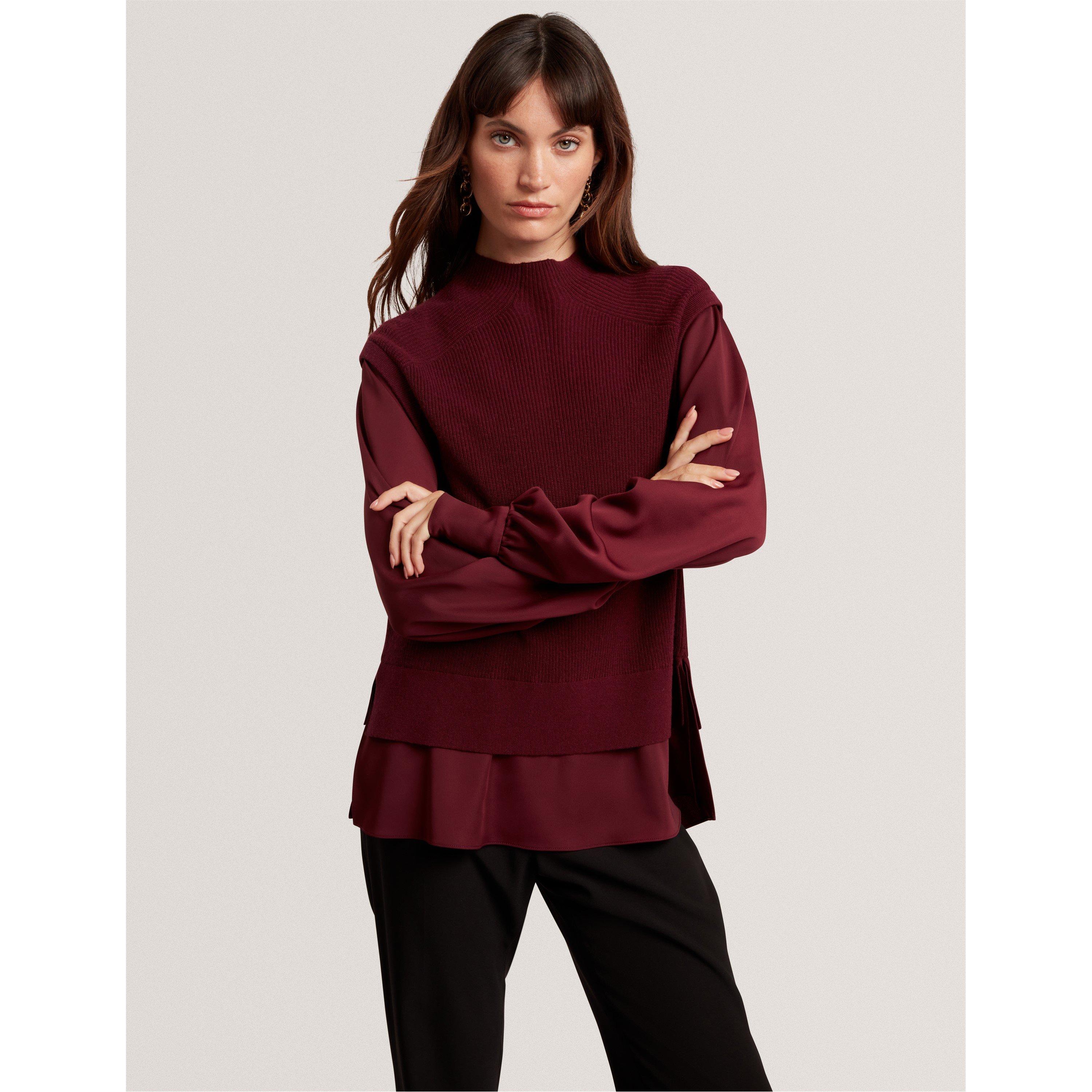 Maroon - Ted Baker - Women's Knitted Top - 2