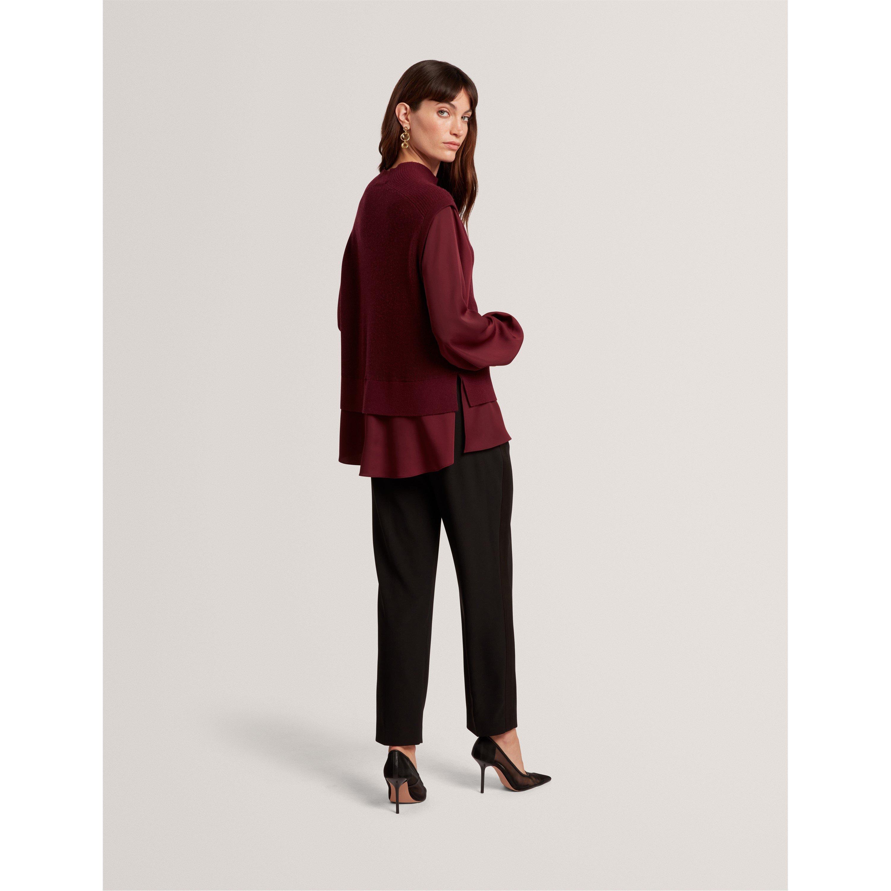 Maroon - Ted Baker - Women's Knitted Top - 3
