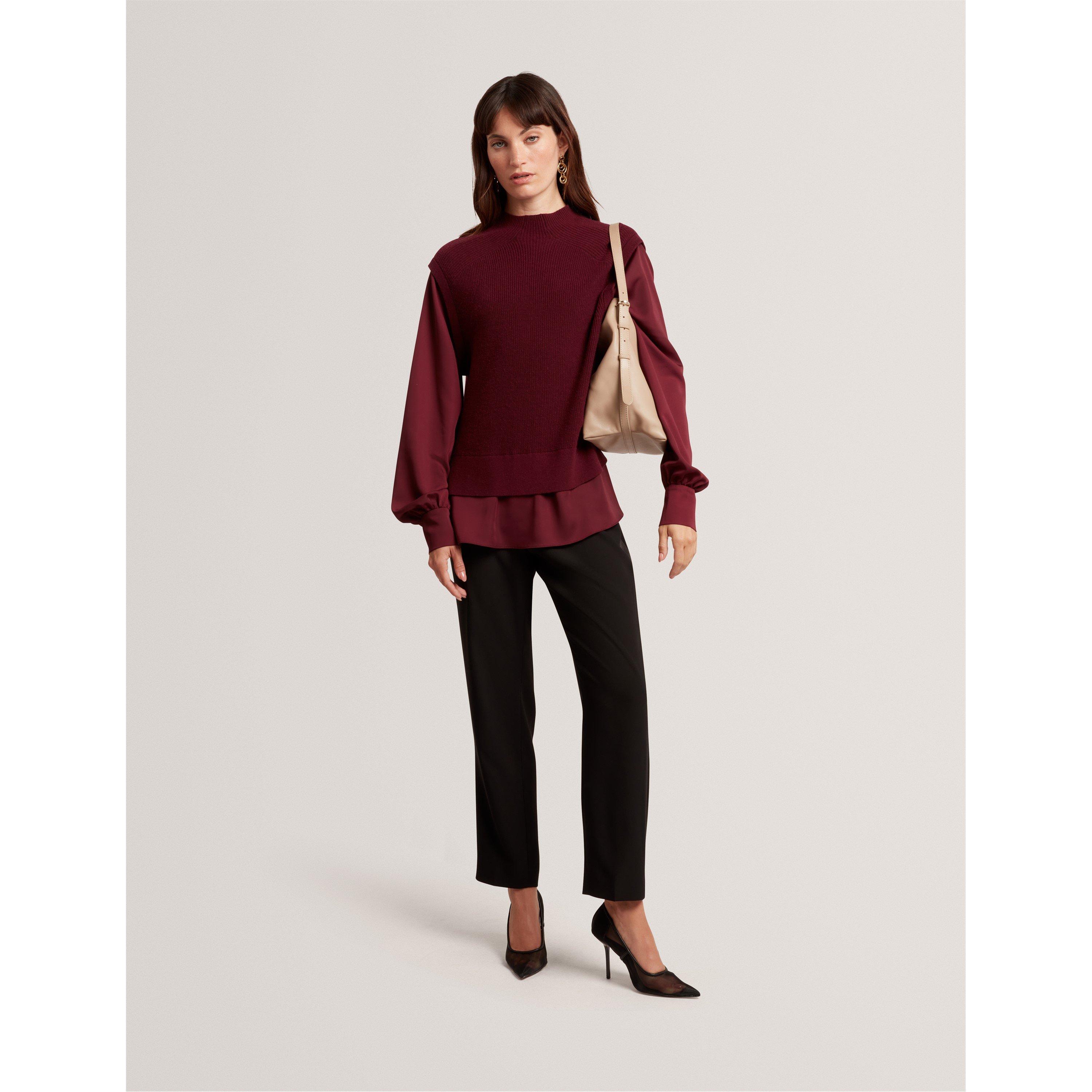 Maroon - Ted Baker - Women's Knitted Top - 5