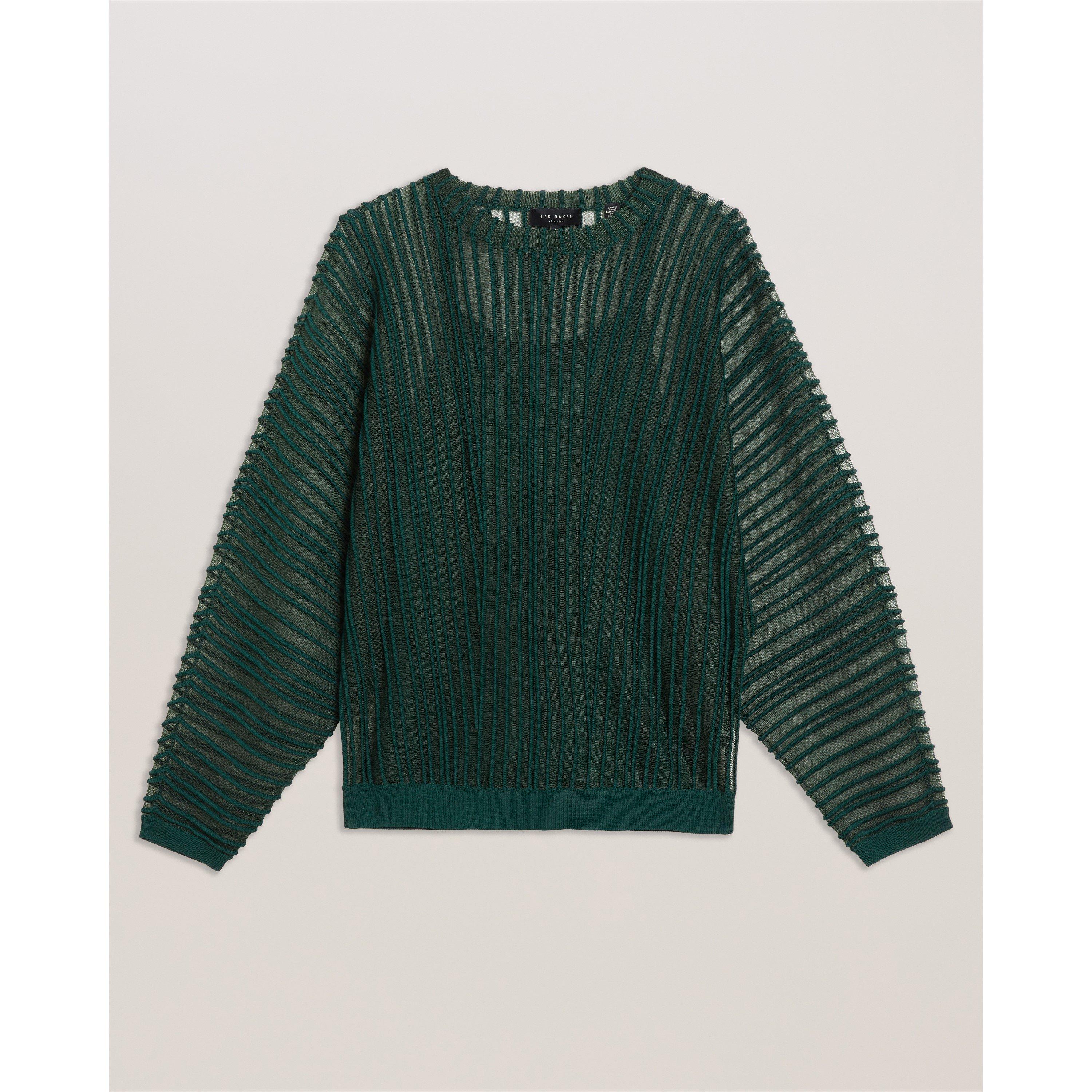 Ted Baker Women's Striped Knitted Top - Dk-Green - 8 (XS)