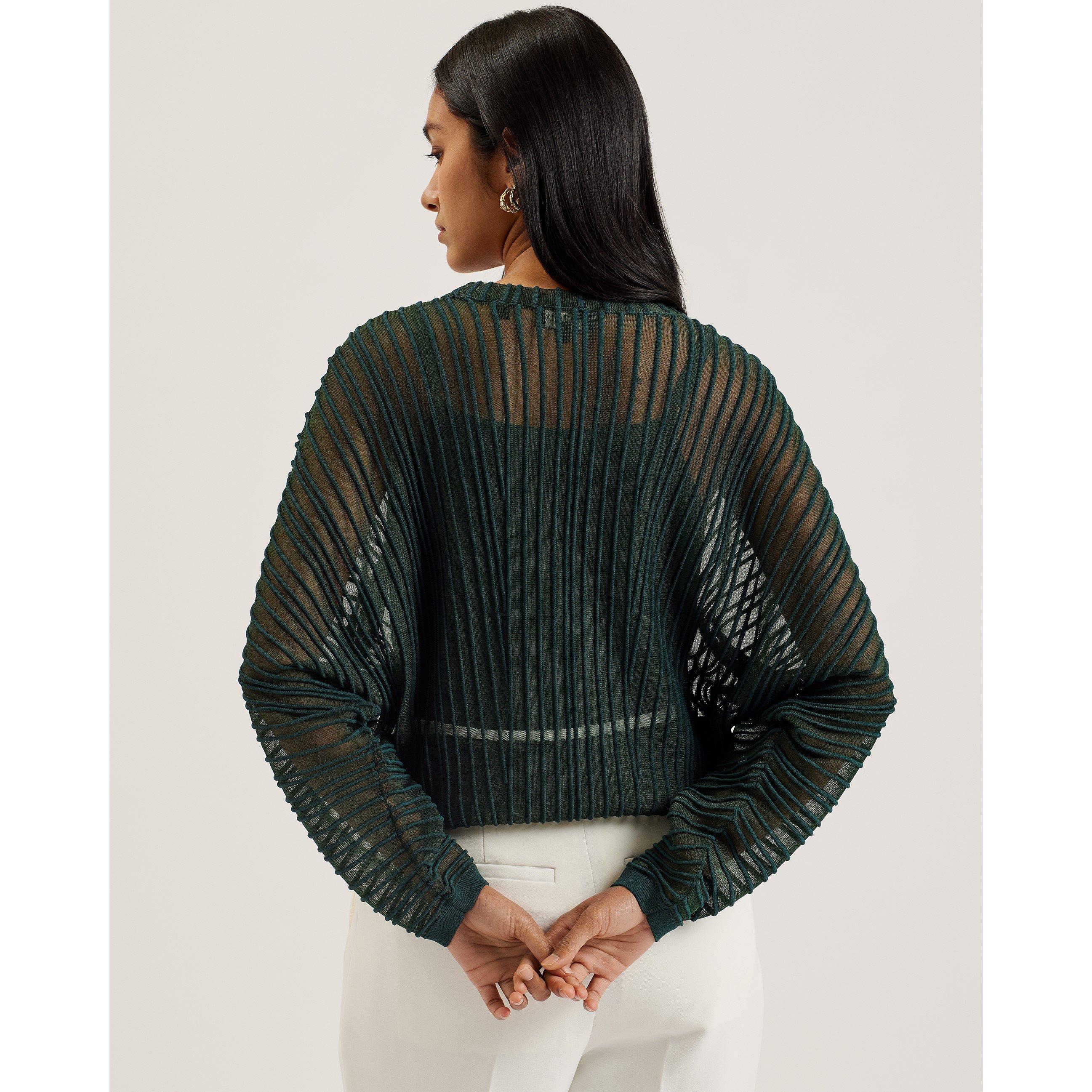 Dk-Green - Ted Baker - Women's Striped Knitted Top - 3
