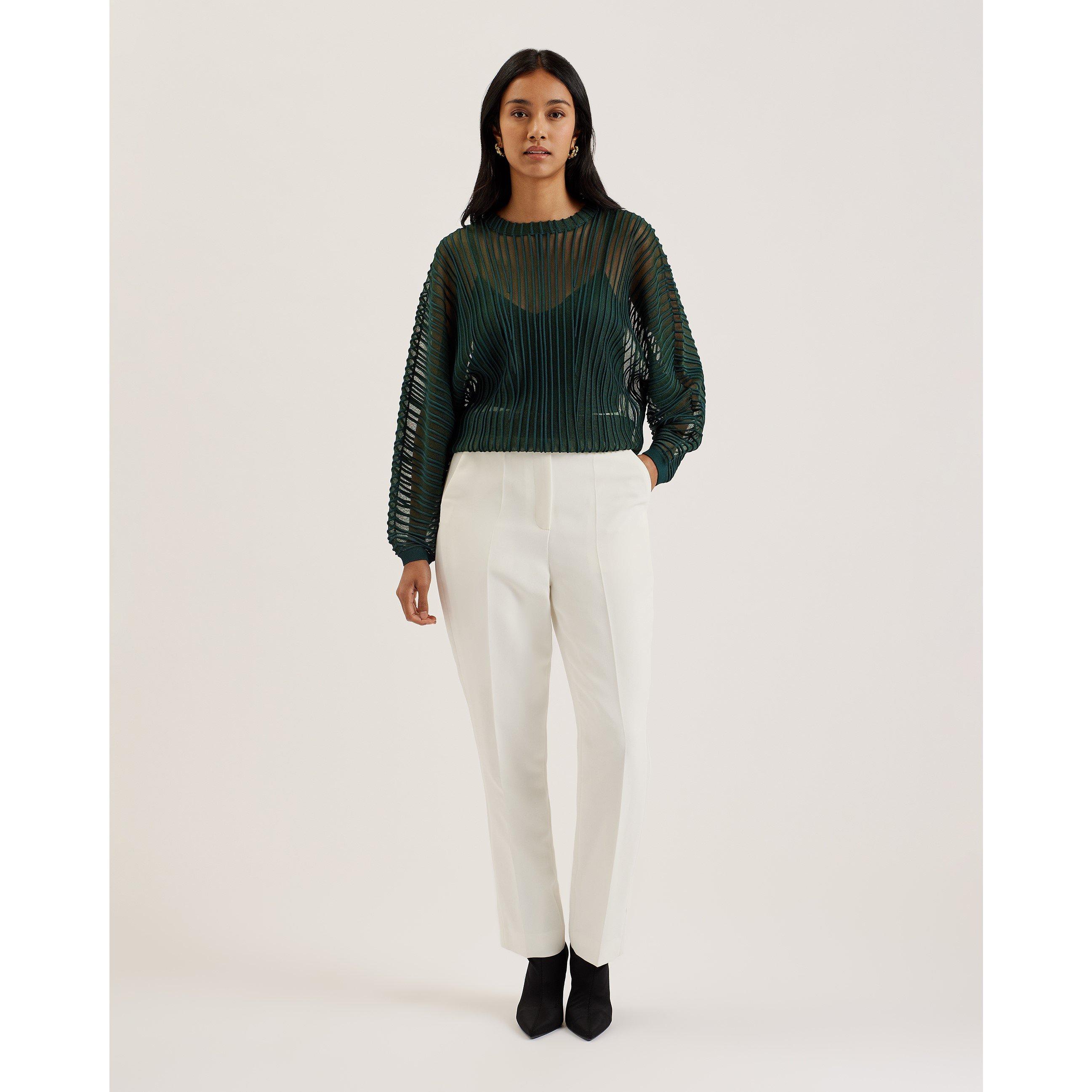 Dk-Green - Ted Baker - Women's Striped Knitted Top - 5