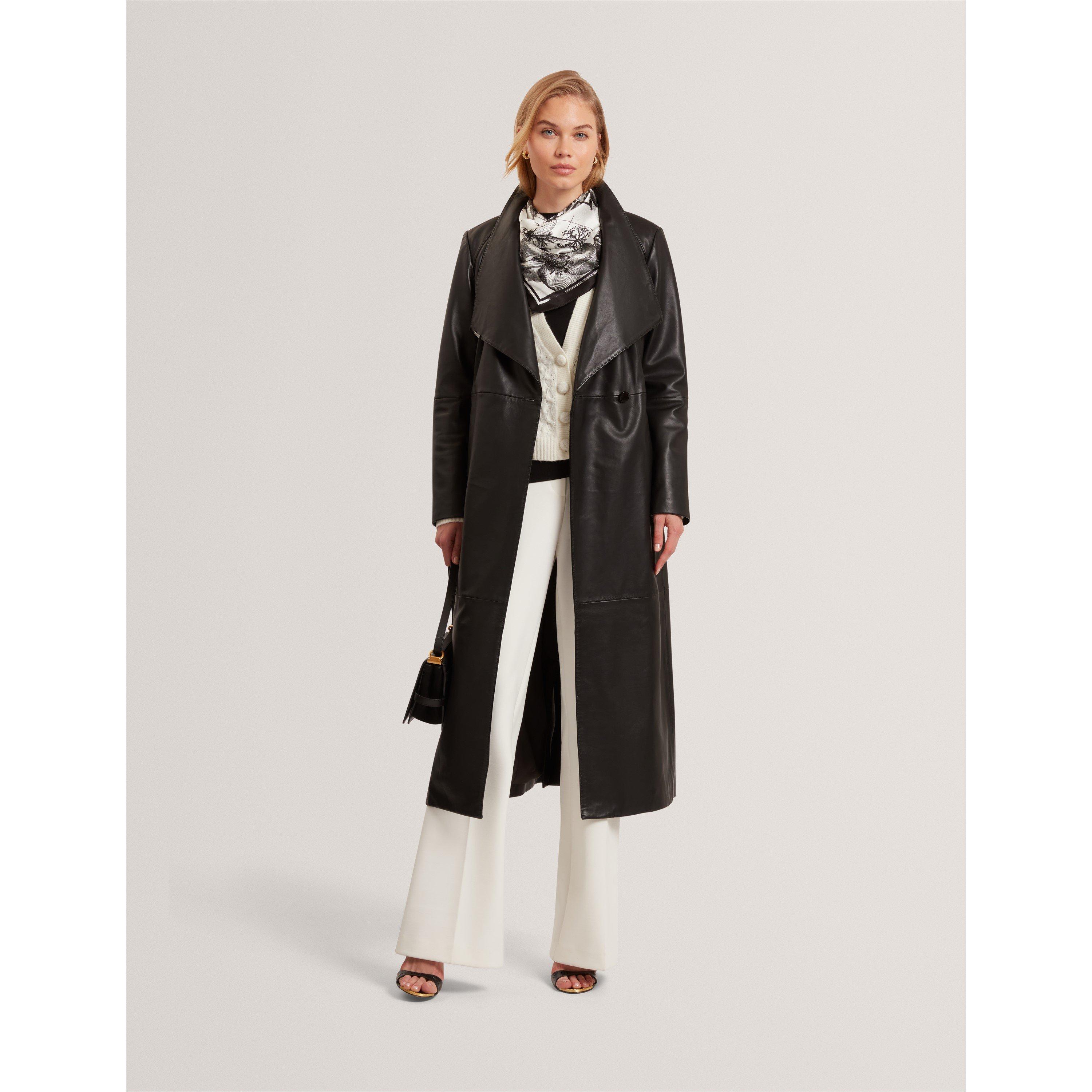 Black - Ted Baker - Ted Leather Wrapcoat Ld54 - 2