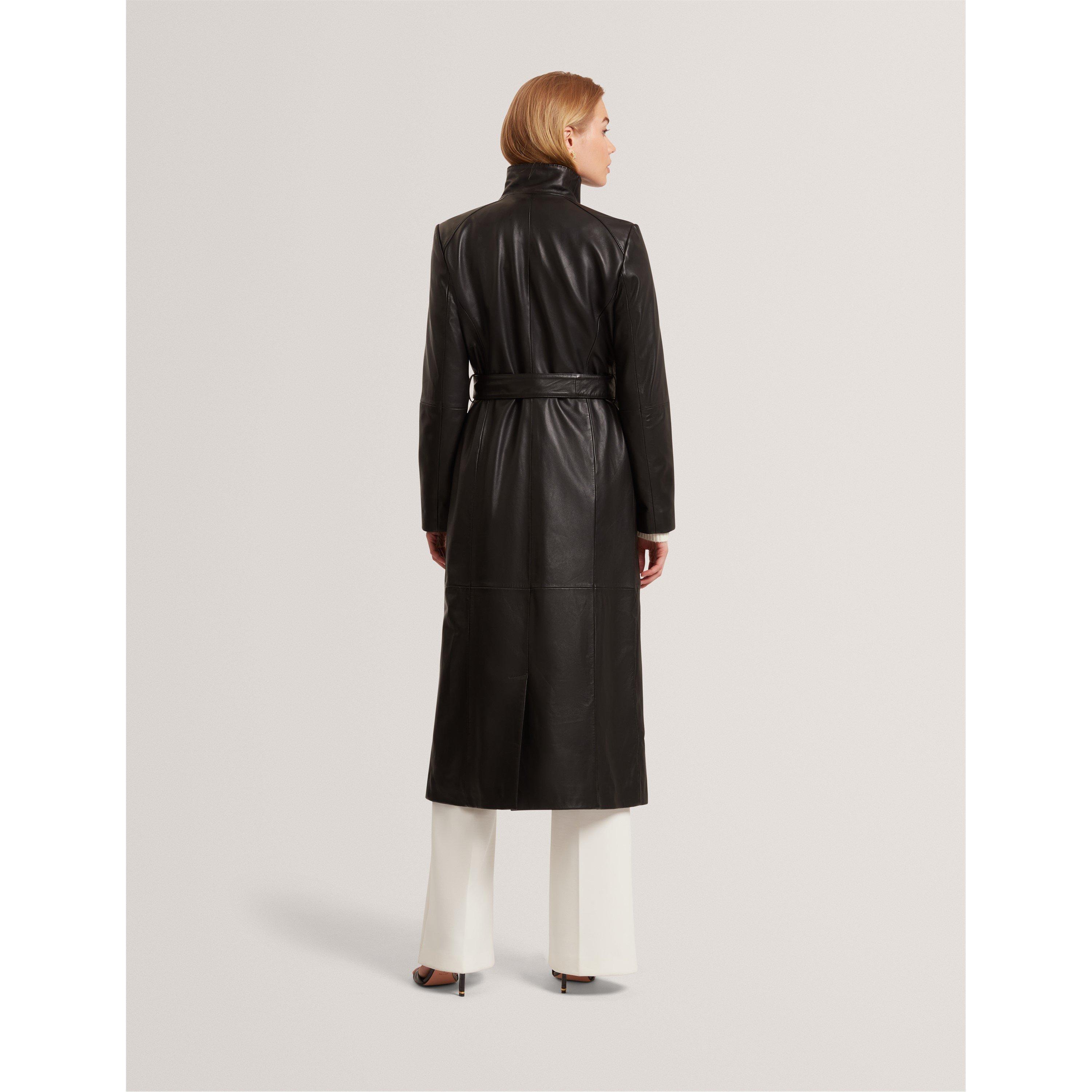 Black - Ted Baker - Ted Leather Wrapcoat Ld54 - 3