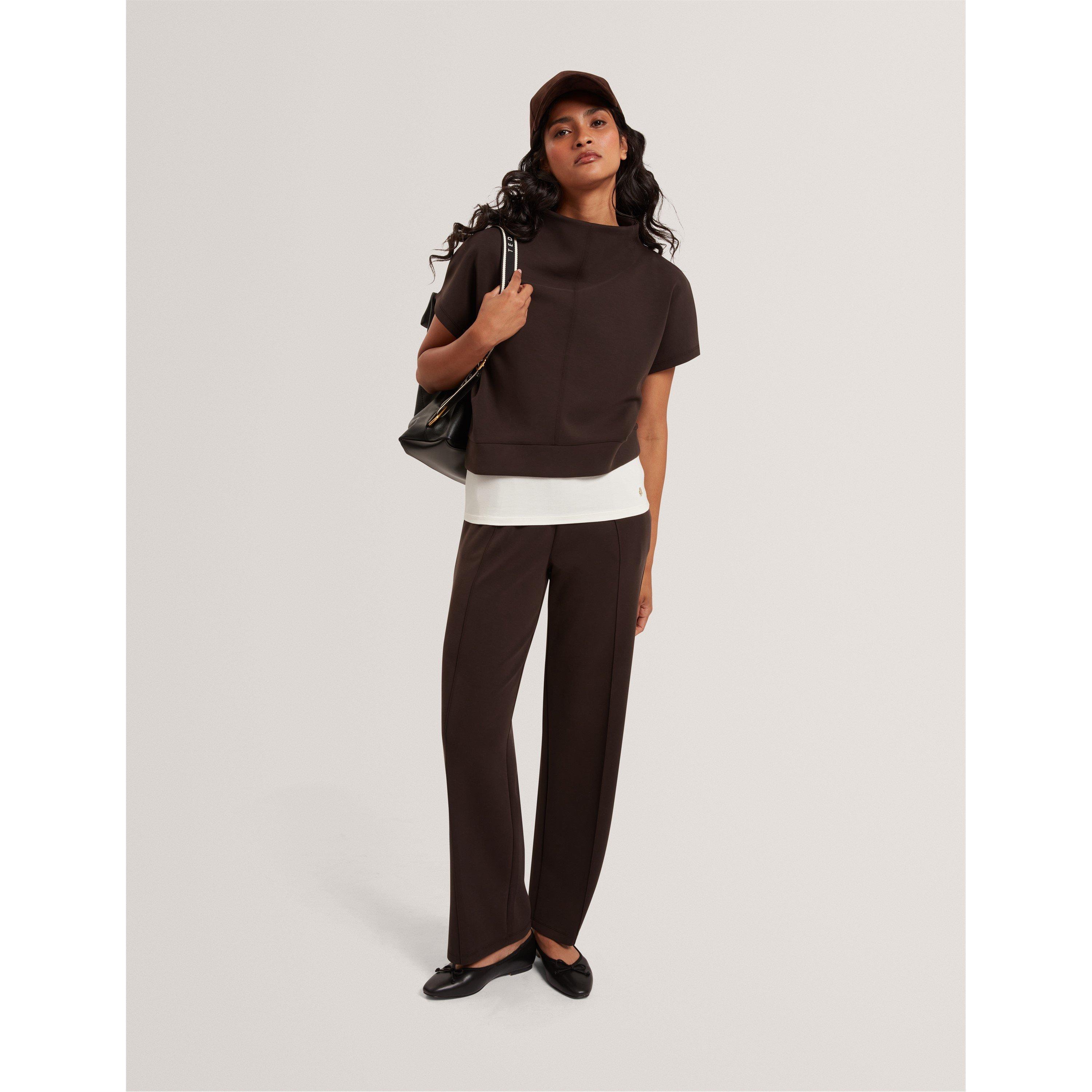 Dk-Brown - Ted Baker - Women's Cupro Crew Sweatshirt - 5