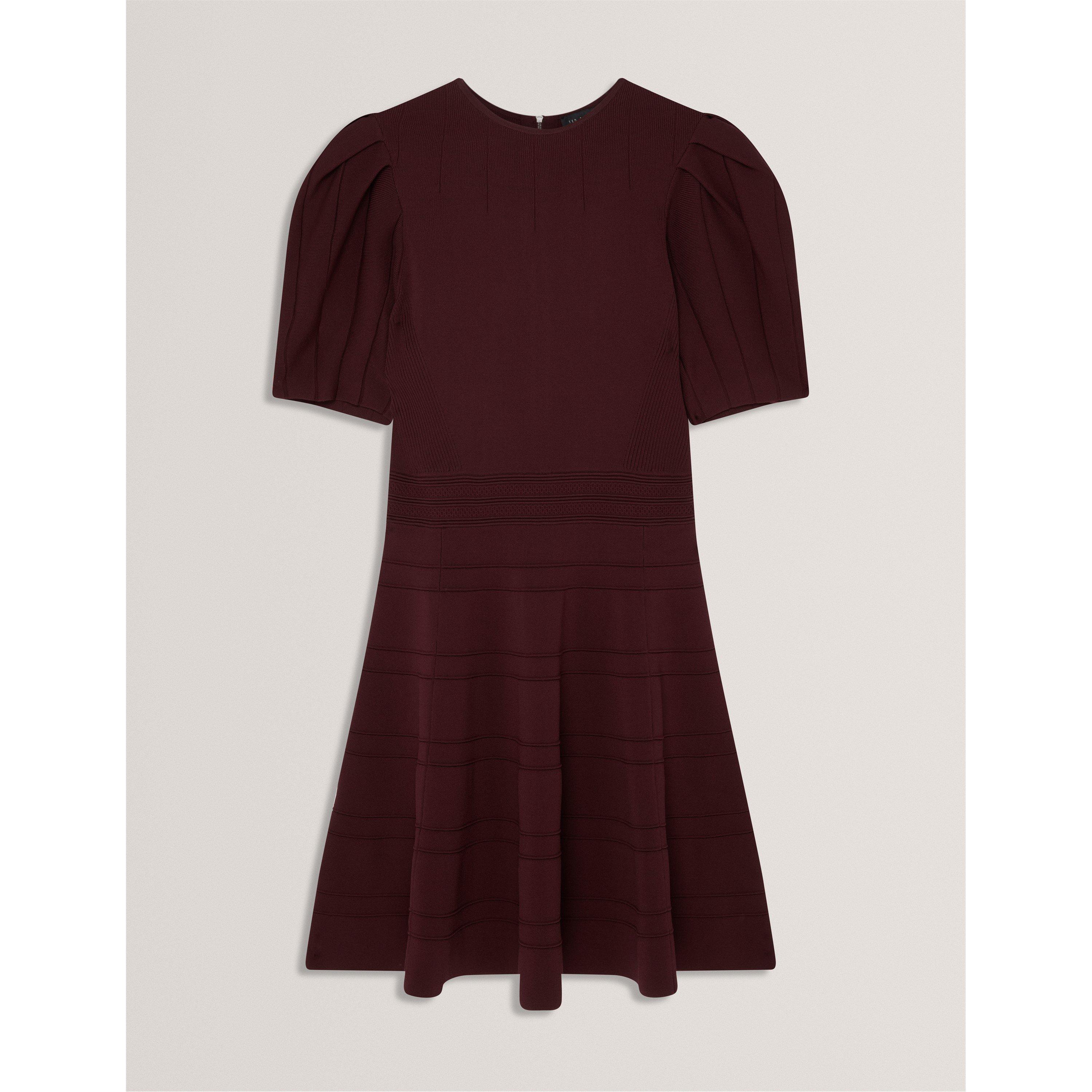 Ted Baker Women's Knitted Jumper Dress - Dk-Red - Size 10 (S)