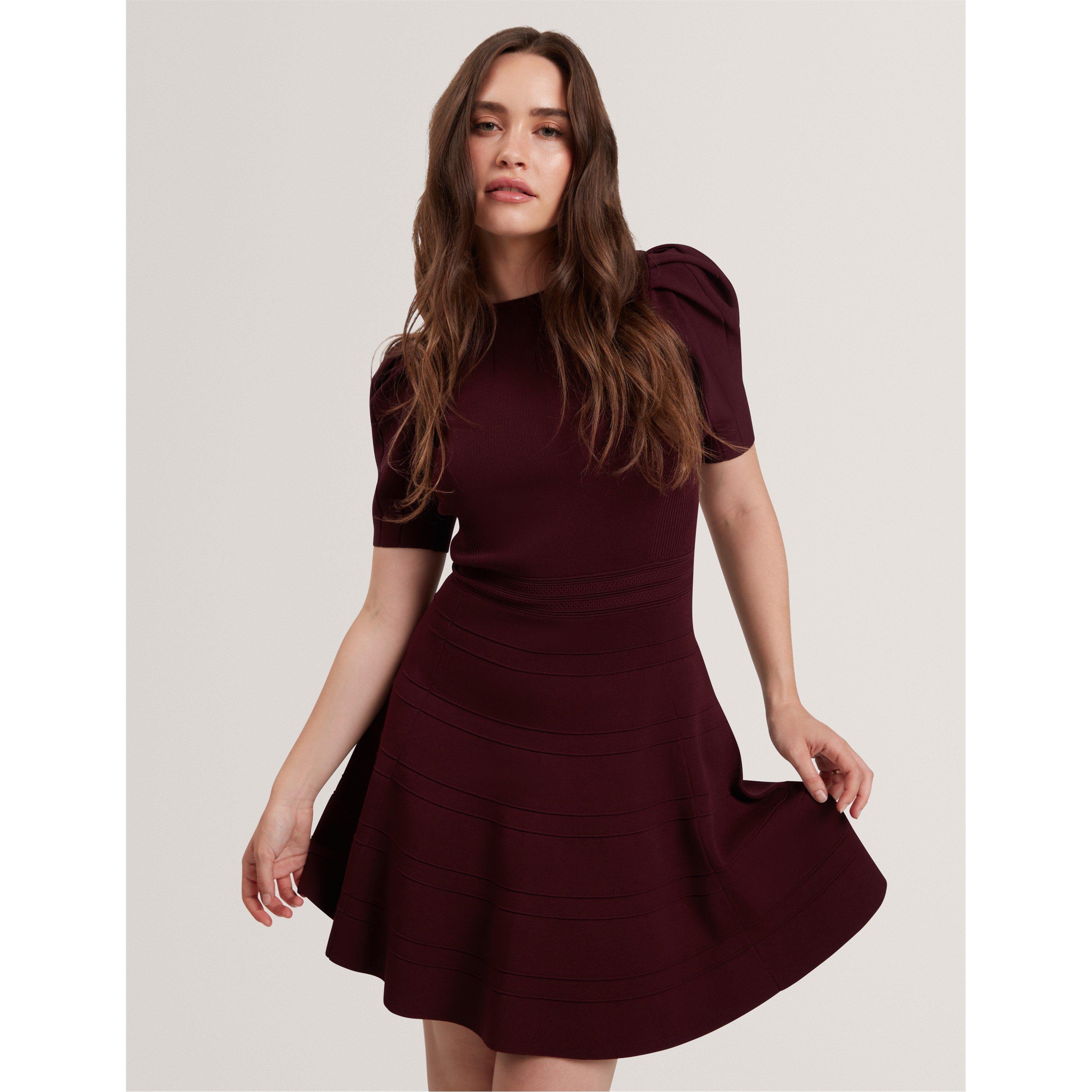 Dk-Red - Ted Baker - Women's Knitted Jumper Dress - 3