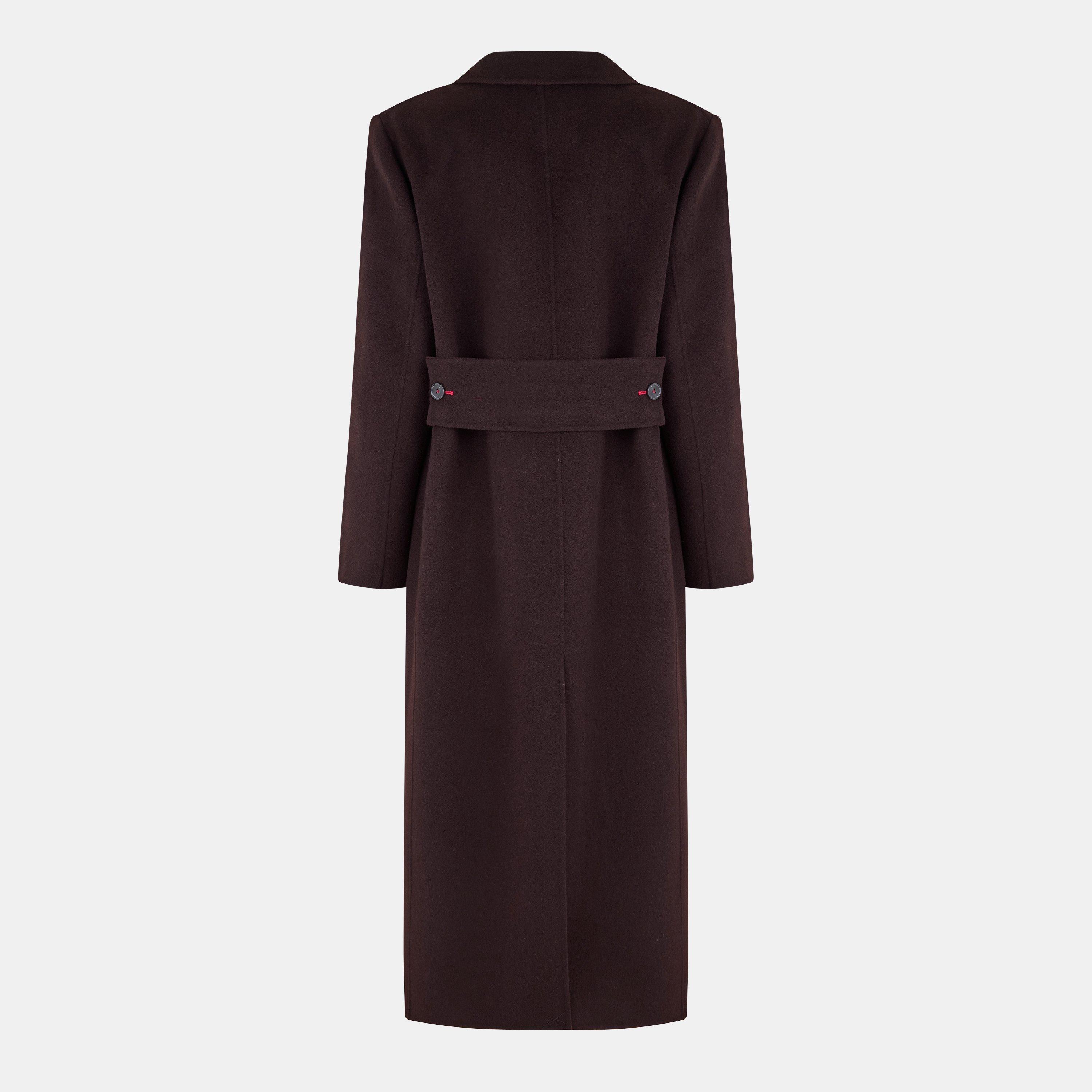 Chocolate - Victoria Beckham - Women's  Tailored Overcoat - 2