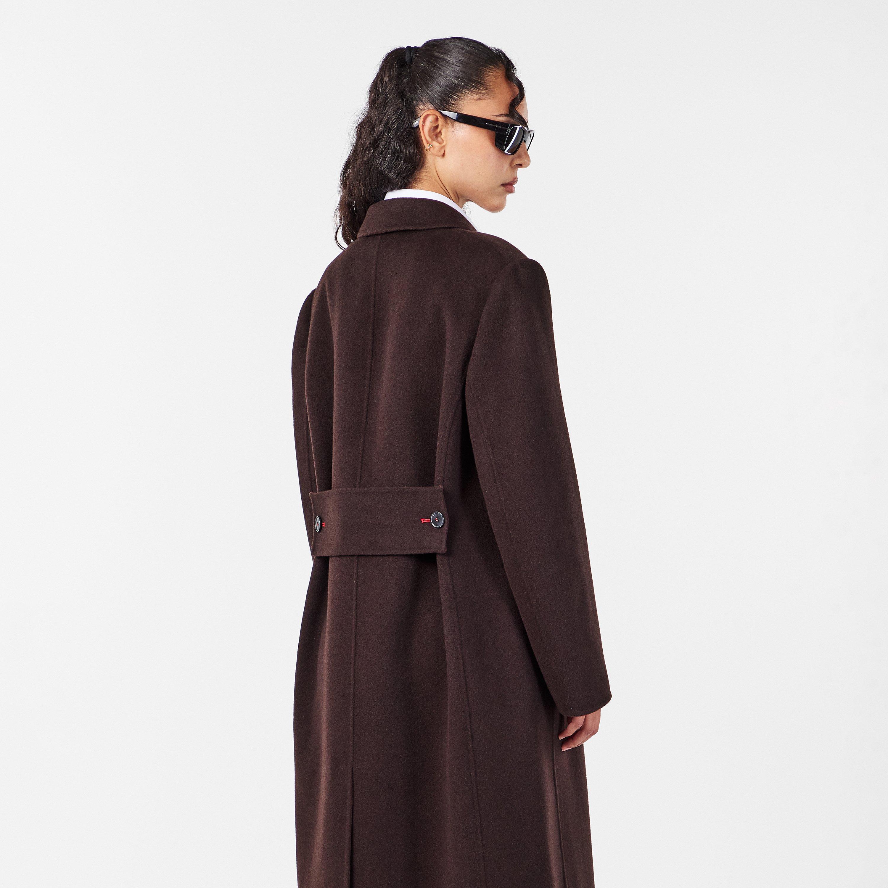 Chocolate - Victoria Beckham - Women's  Tailored Overcoat - 4