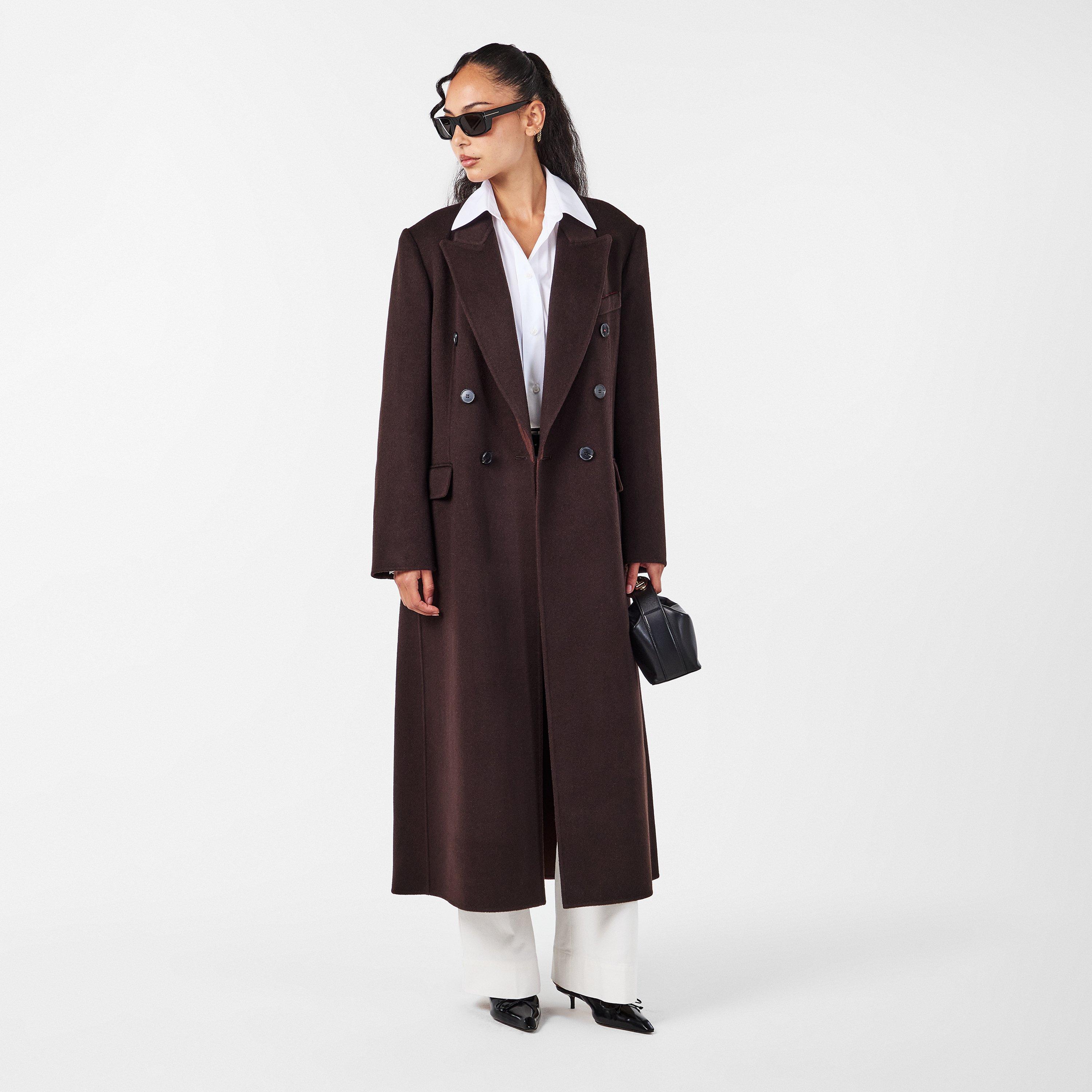 Chocolate - Victoria Beckham - Women's  Tailored Overcoat - 6