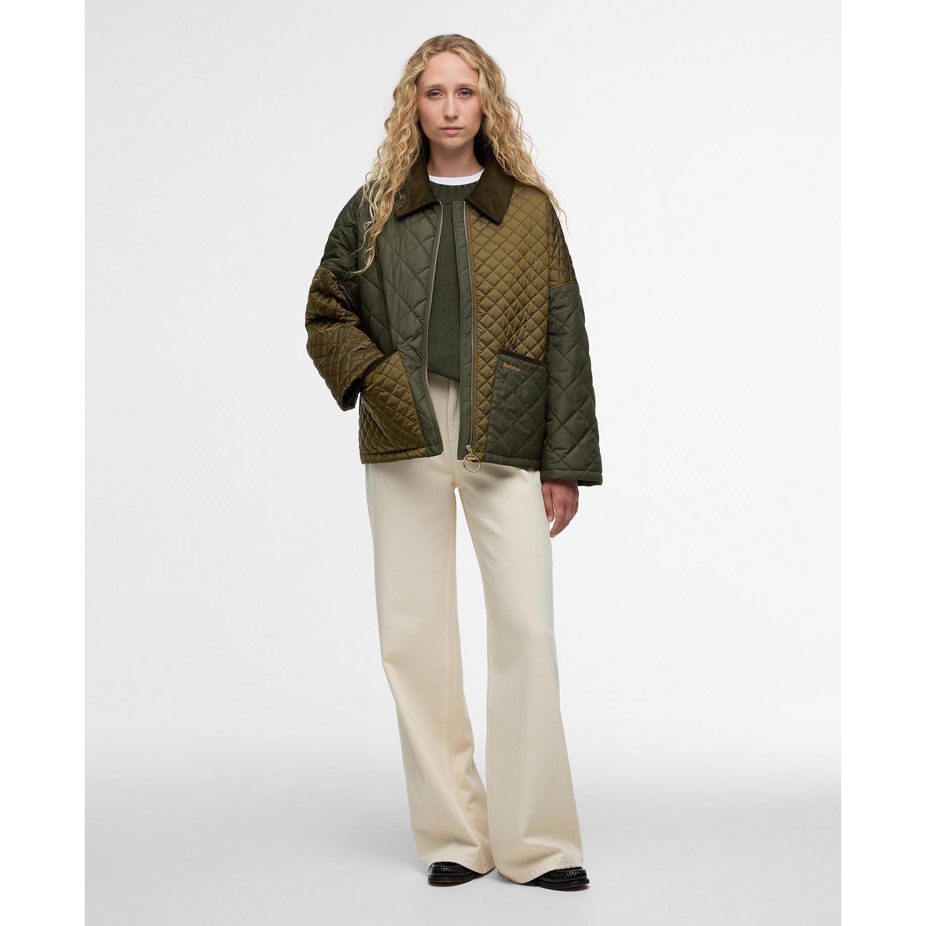 Olive/Ancient - Barbour - Womens Danby Quilted Jacket - 7