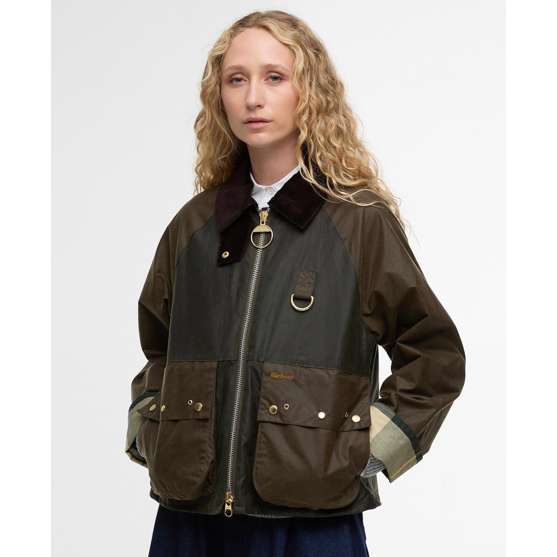 Olive/Ancient - Barbour - Womens Kearton Waxed Jacket - 2