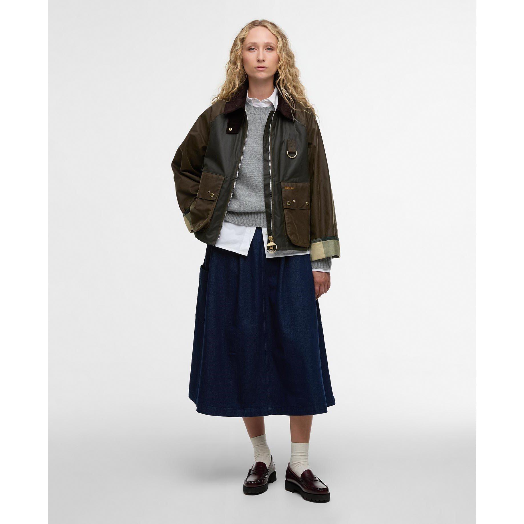 Olive/Ancient - Barbour - Womens Kearton Waxed Jacket - 7