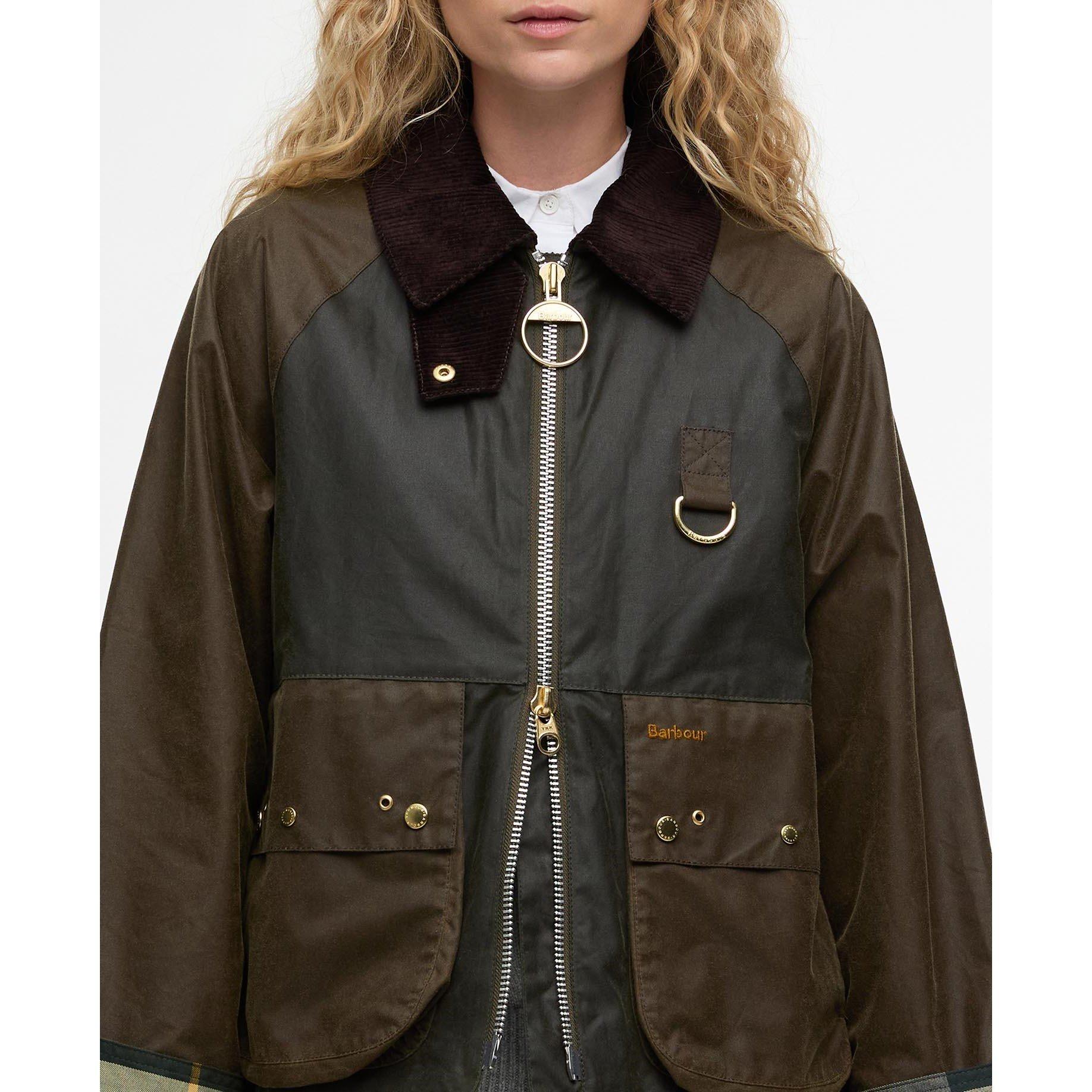 Olive/Ancient - Barbour - Womens Kearton Waxed Jacket - 5