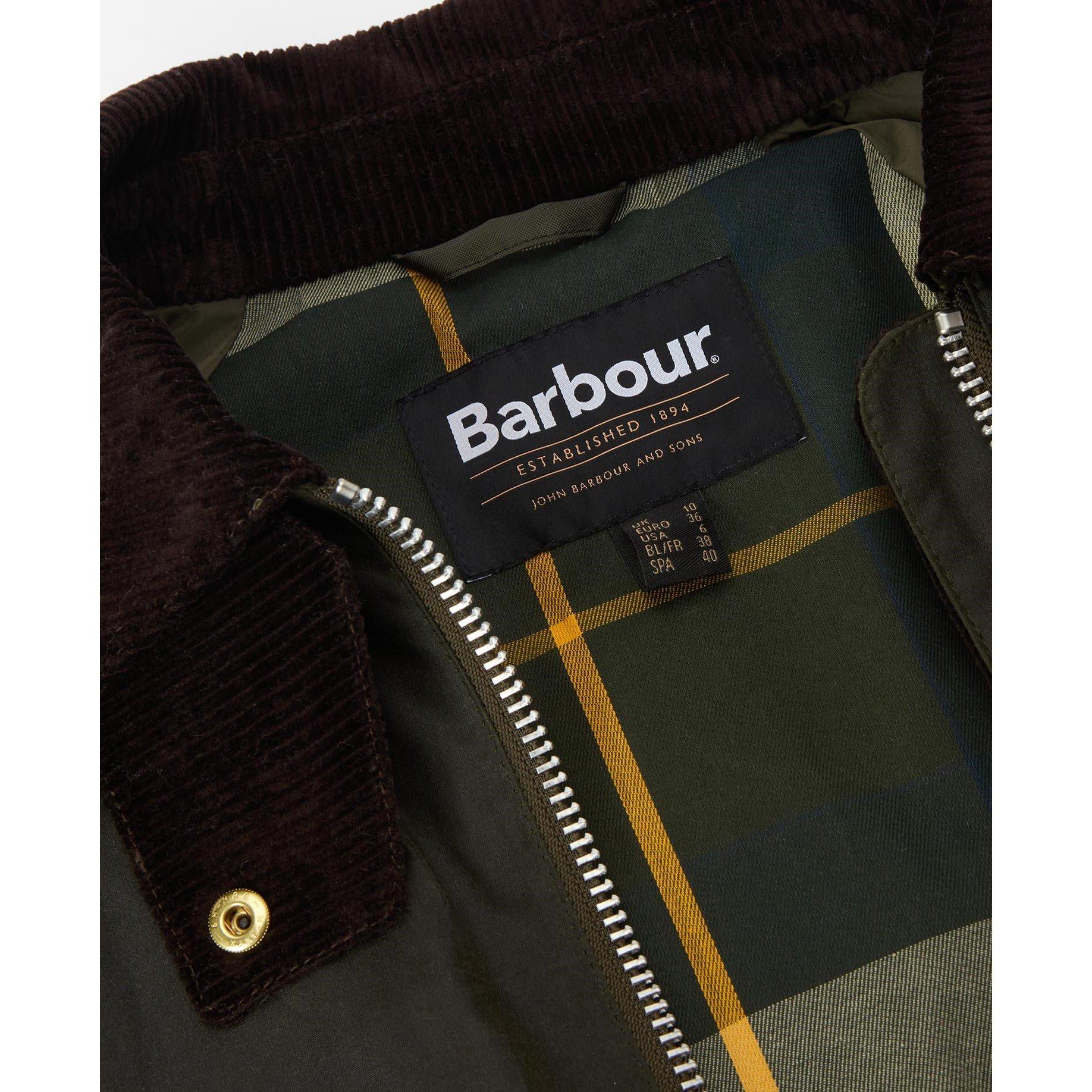 Olive/Ancient - Barbour - Womens Kearton Waxed Jacket - 6