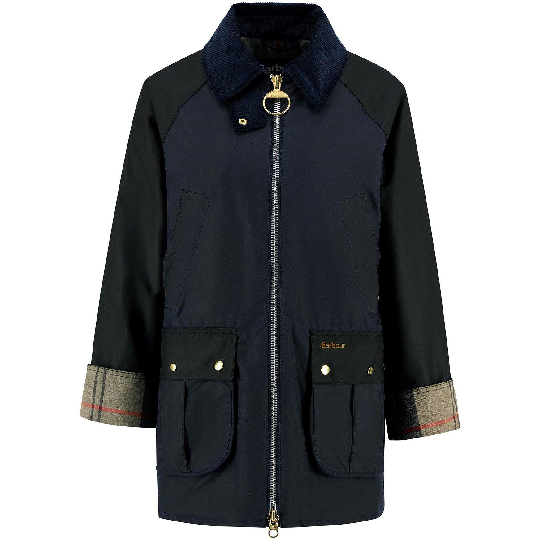 Barbour Women's Kettlewell Waxed Jacket - Nvy/Blck/Tartan - 16 (XL)