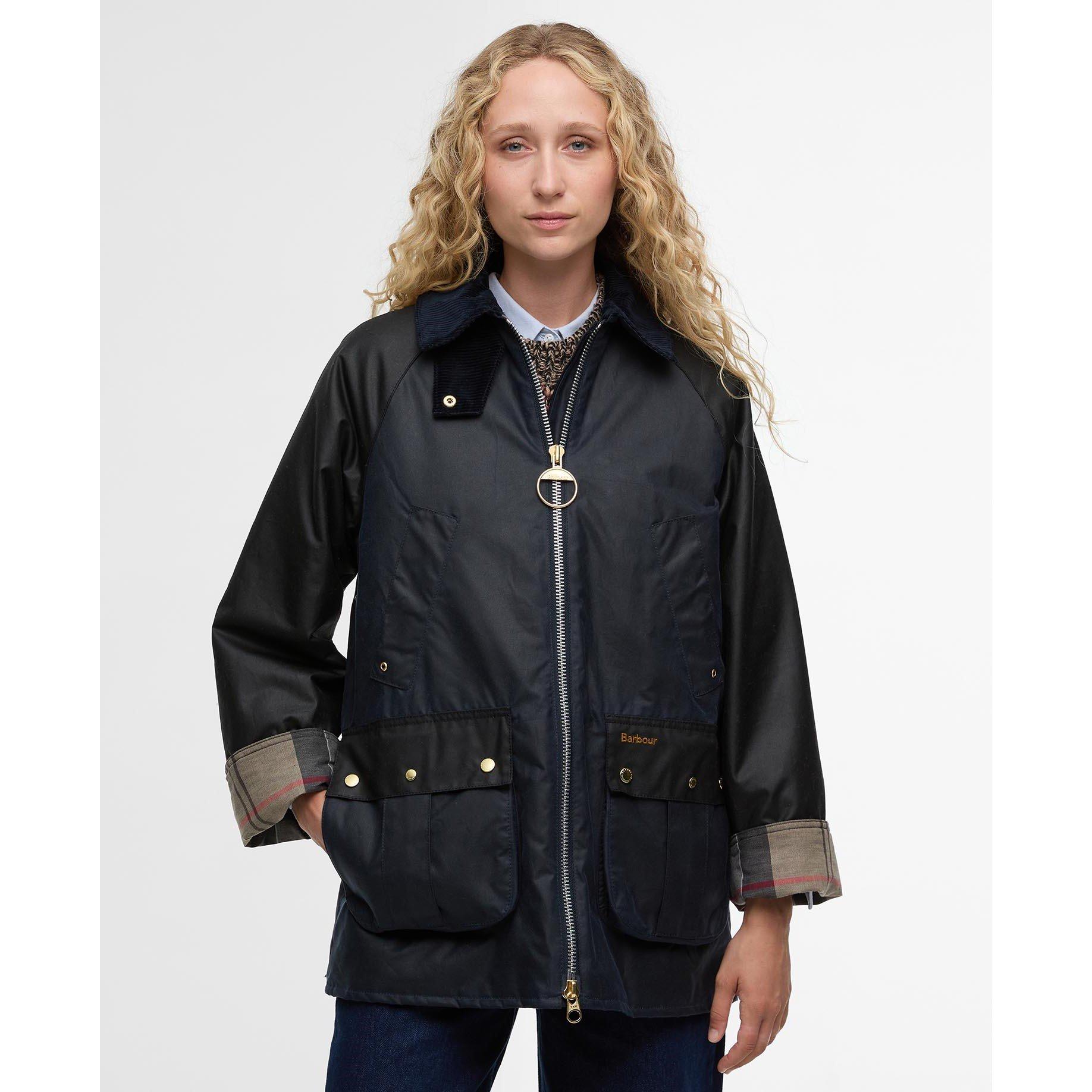 Nvy/Blck/Tartan - Barbour - Womens Kettlewell Waxed Jacket - 2