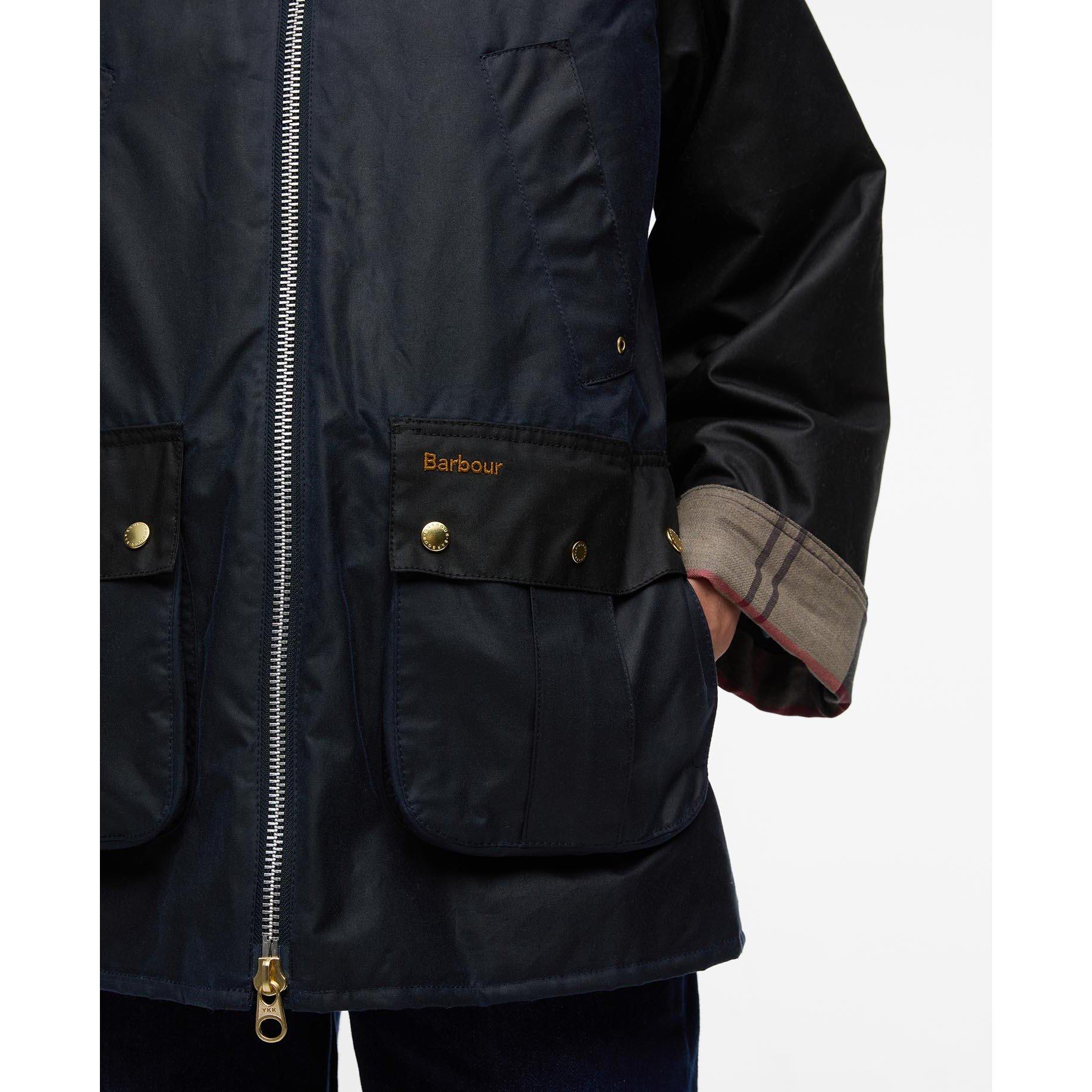 Nvy/Blck/Tartan - Barbour - Womens Kettlewell Waxed Jacket - 5