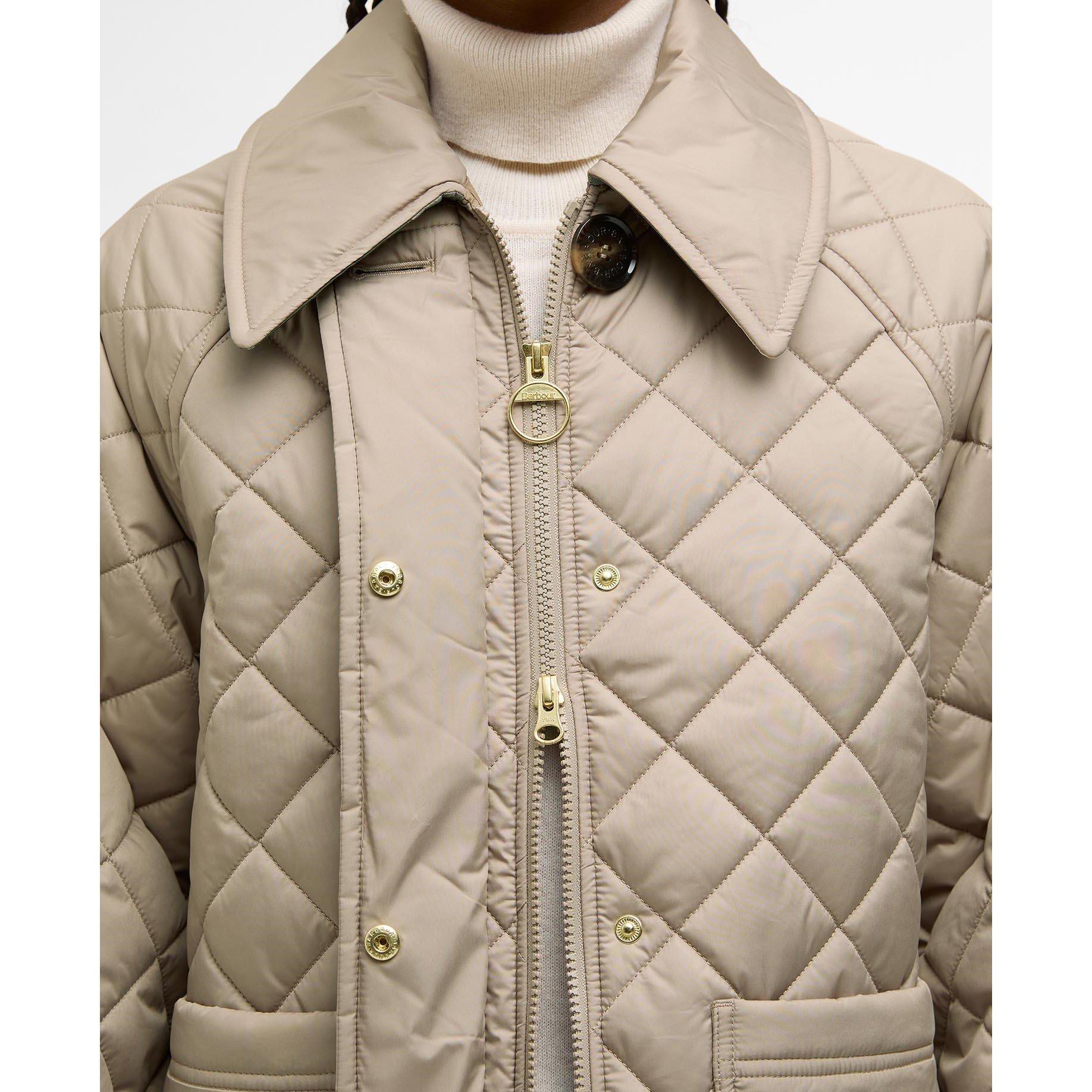Honey/Ancient - Barbour - Womens Laoise Quilted Jacket - 5