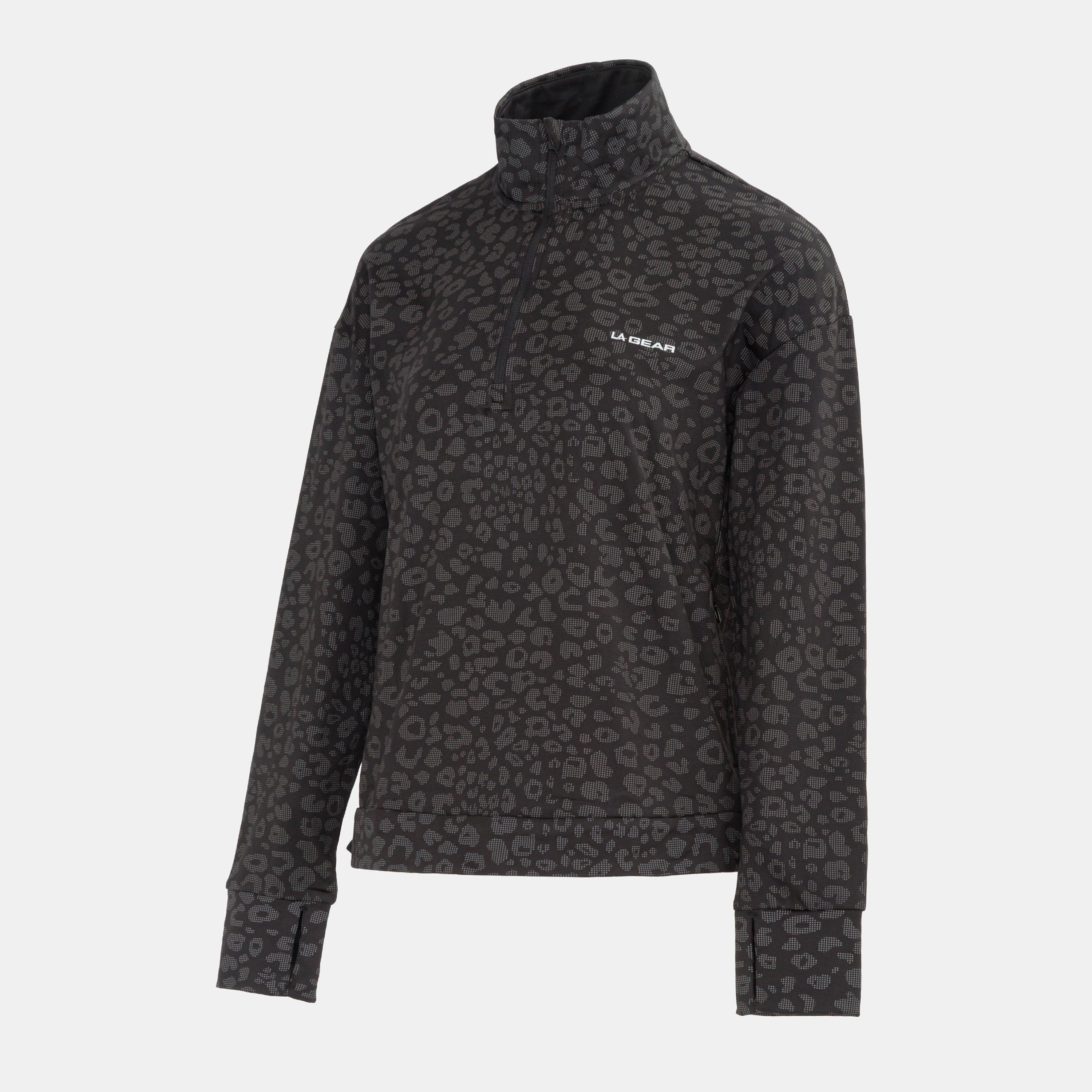 Black - LA Gear - Half Zip Sweatshirt Womens - 3