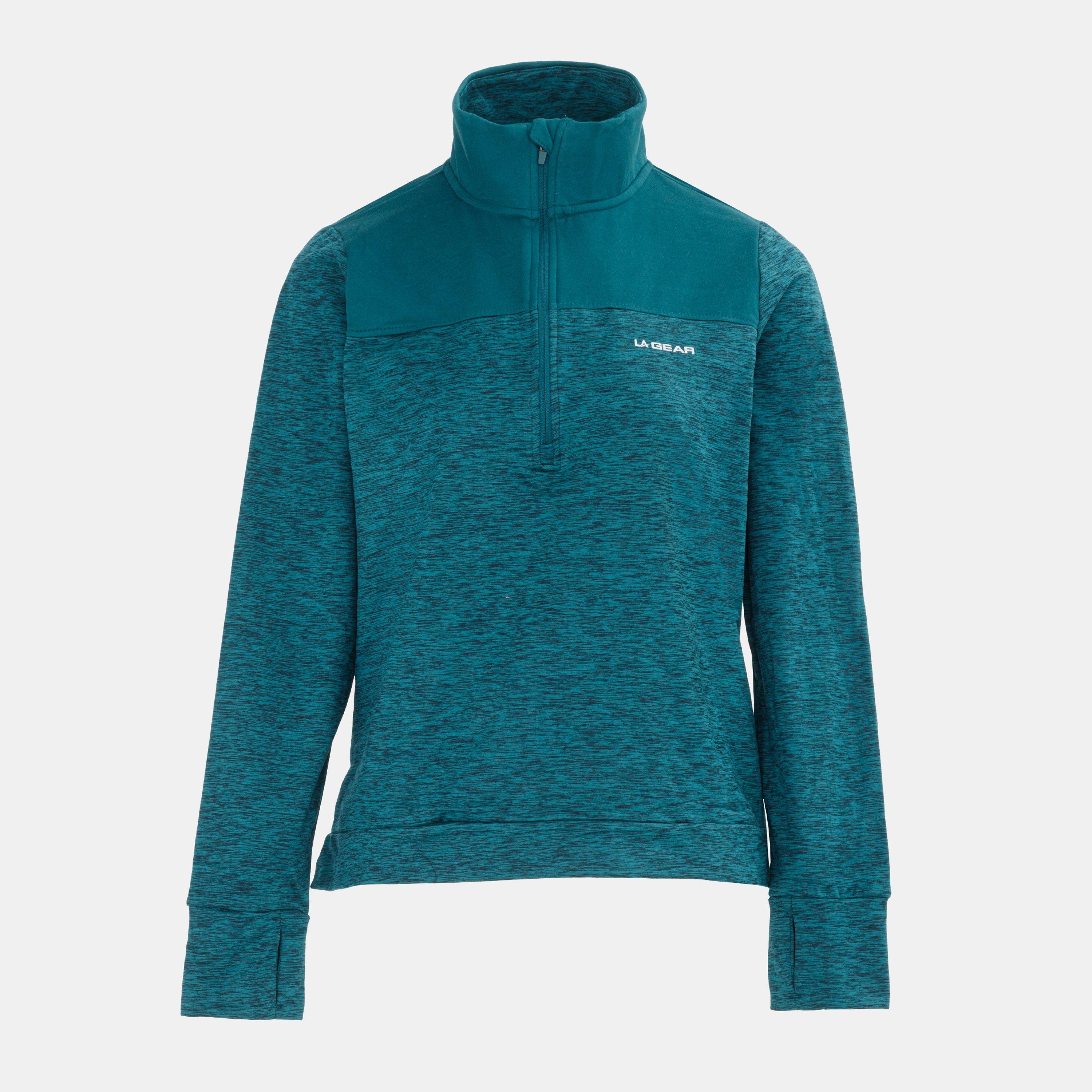 Green - LA Gear - Half Zip Sweatshirt Womens - 1