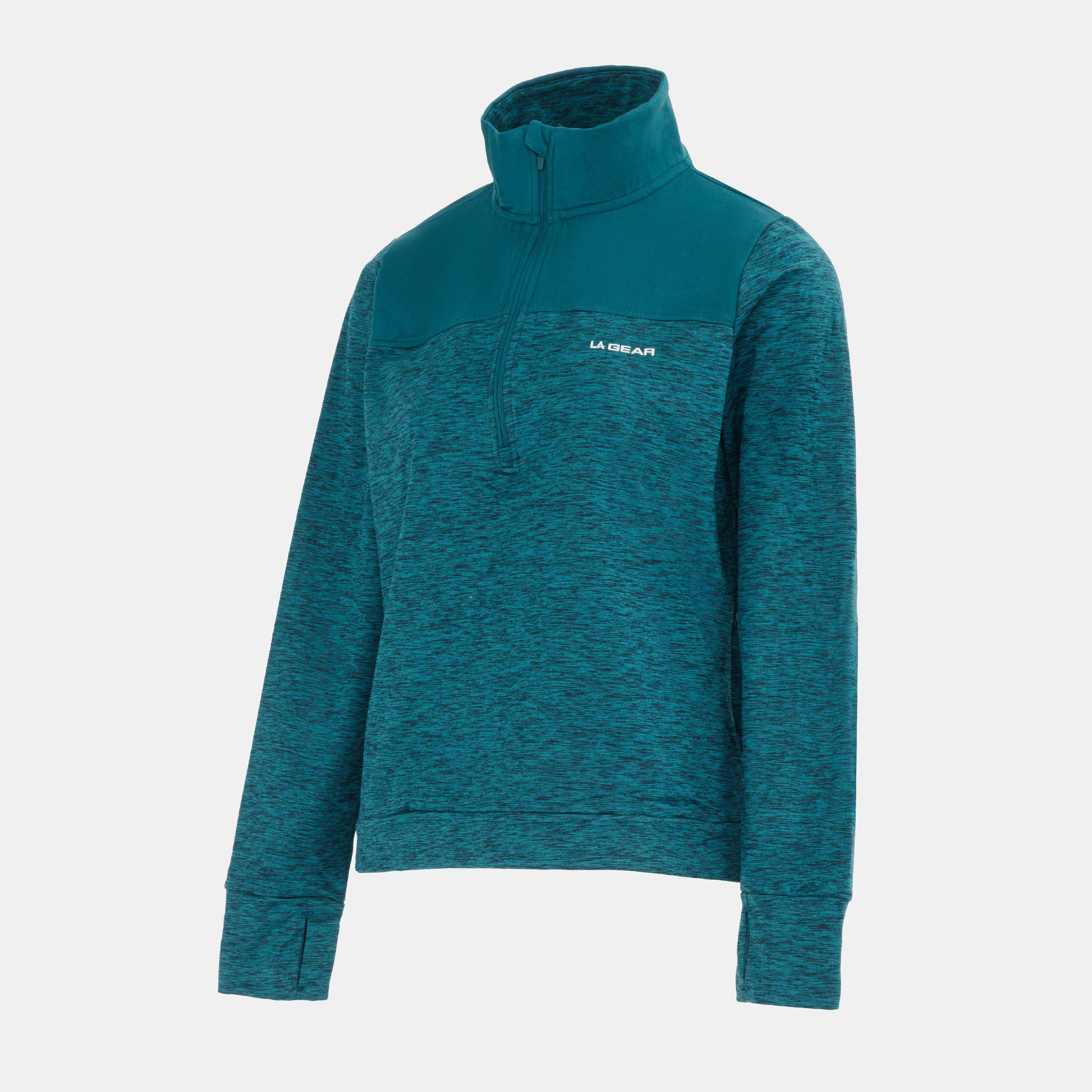 Green - LA Gear - Half Zip Sweatshirt Womens - 3