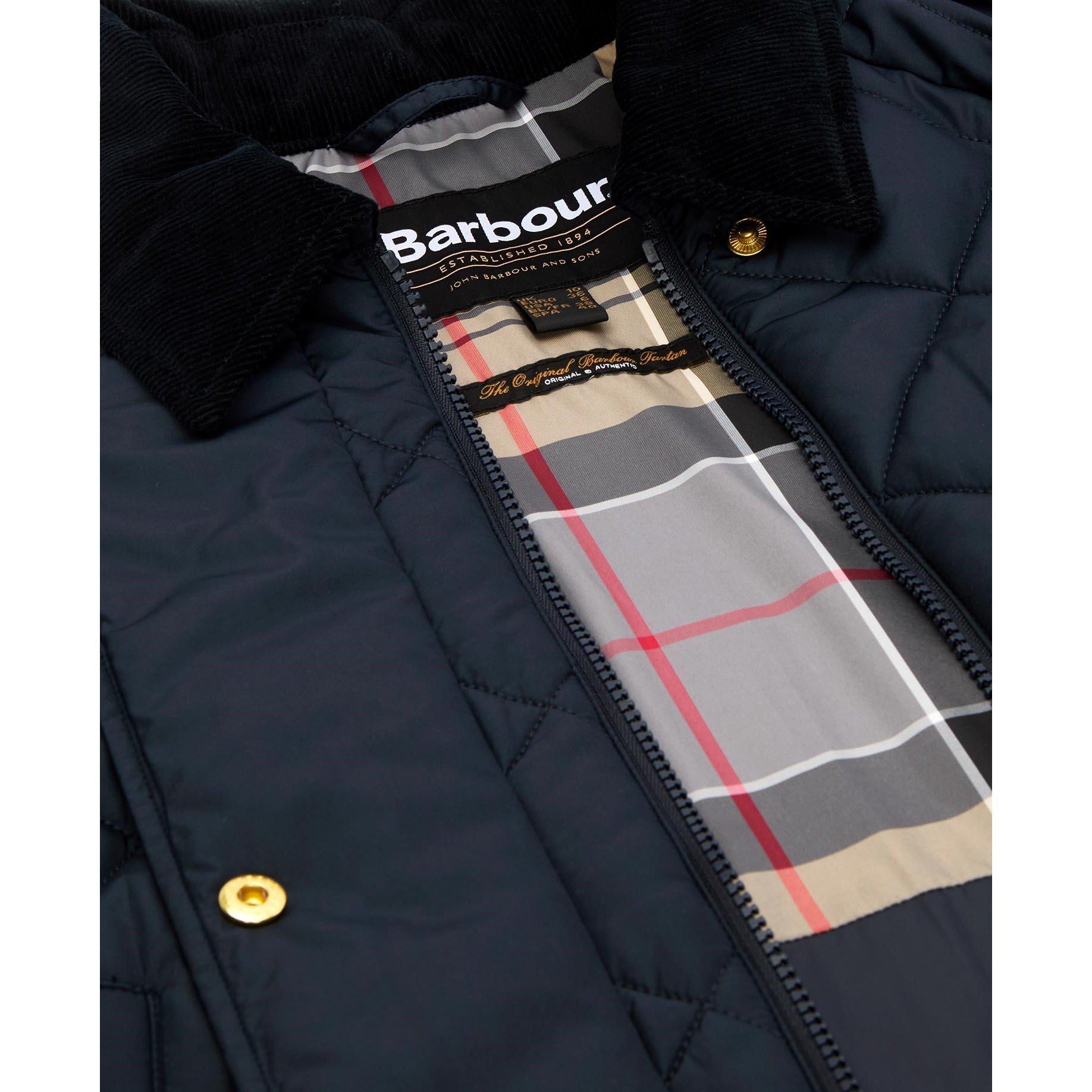 Navy/Drs Tartan - Barbour - Womens Aldburgh Quilted Jacket - 6