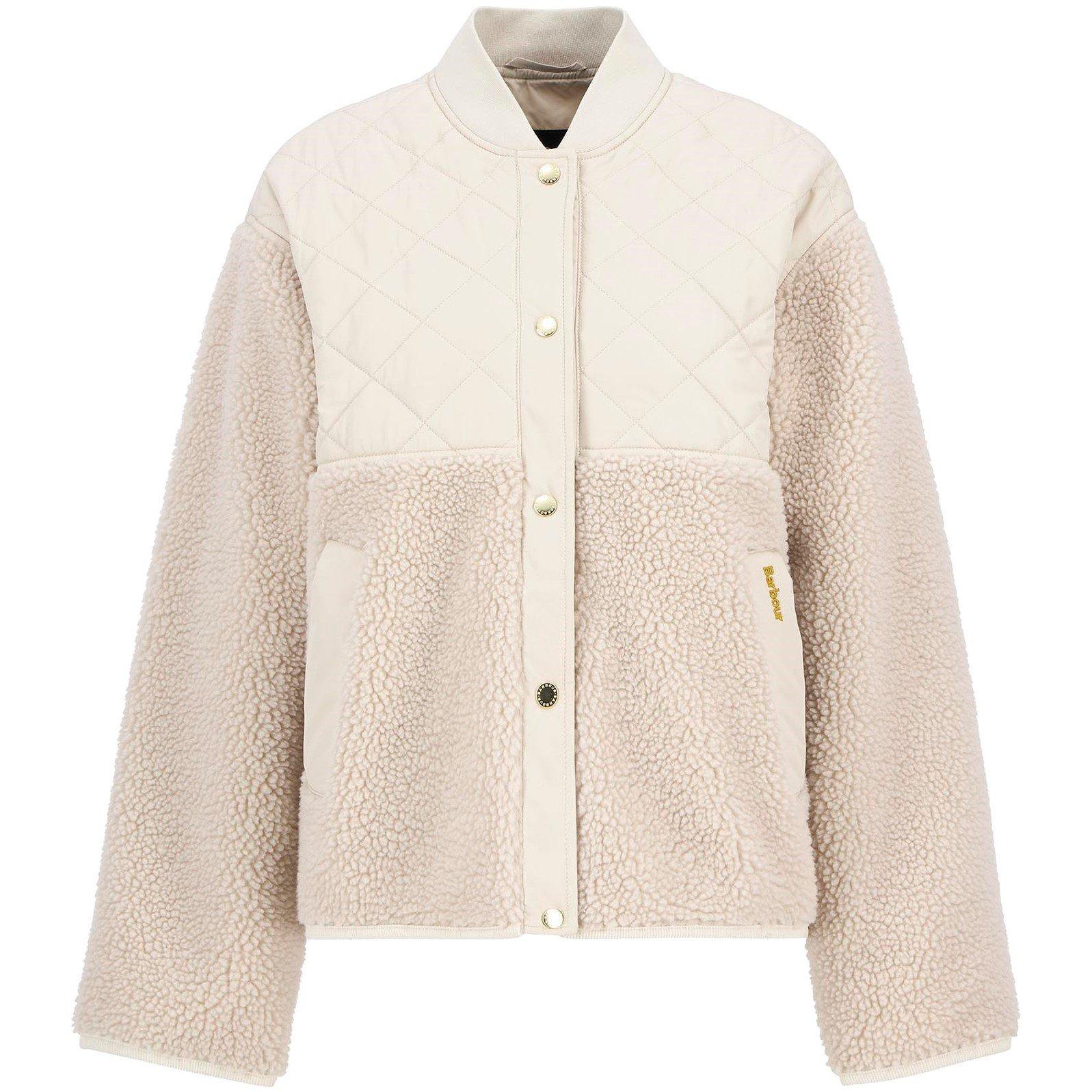 Barbour Womens Wetherby Fleece - Oatmeal/Silver - Size 16 (XL)