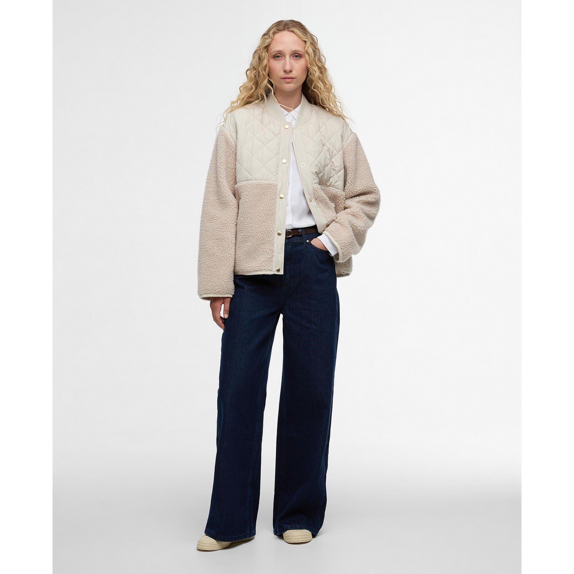 Oatmeal/Silver - Barbour - Womens Wetherby Fleece - 8