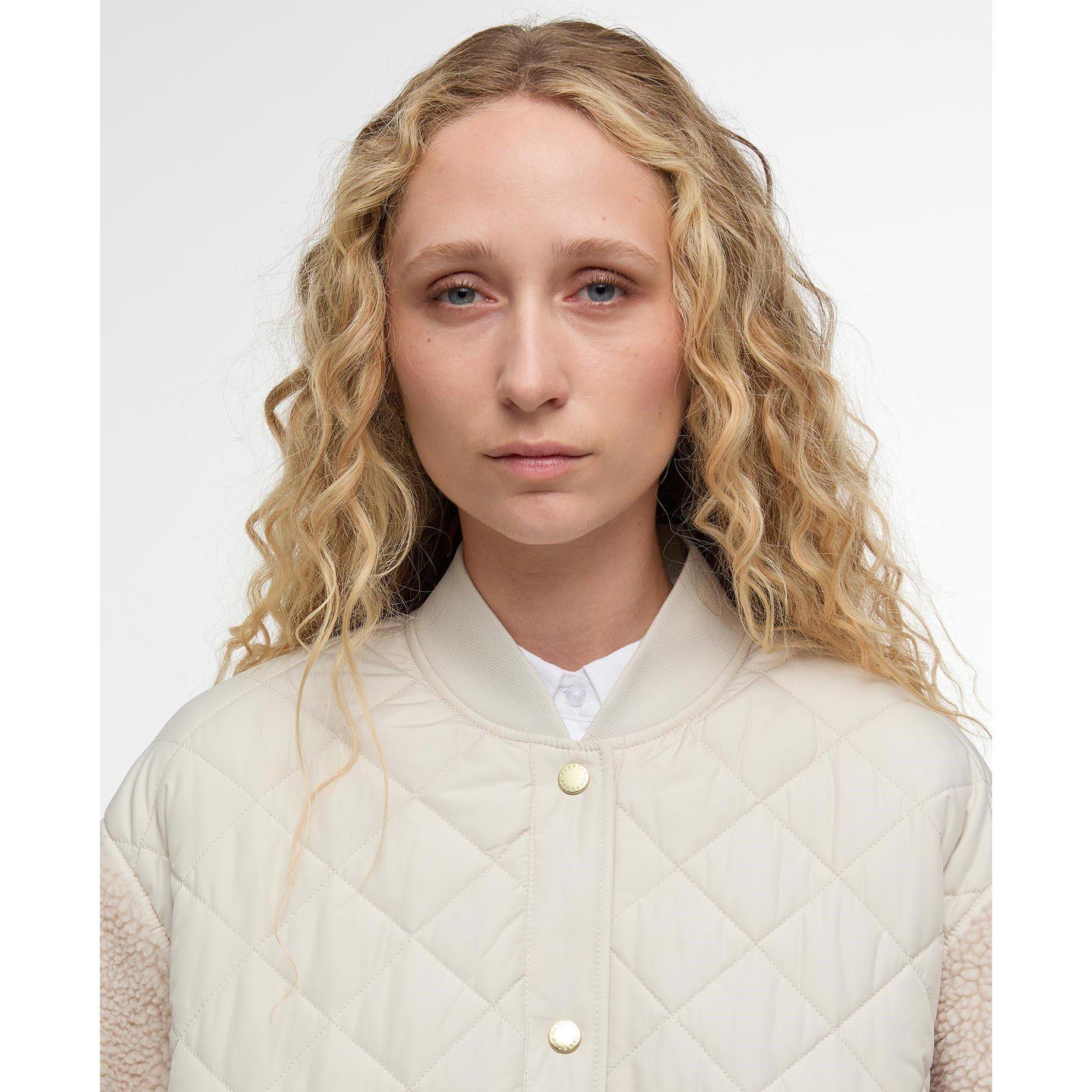 Oatmeal/Silver - Barbour - Womens Wetherby Fleece - 4