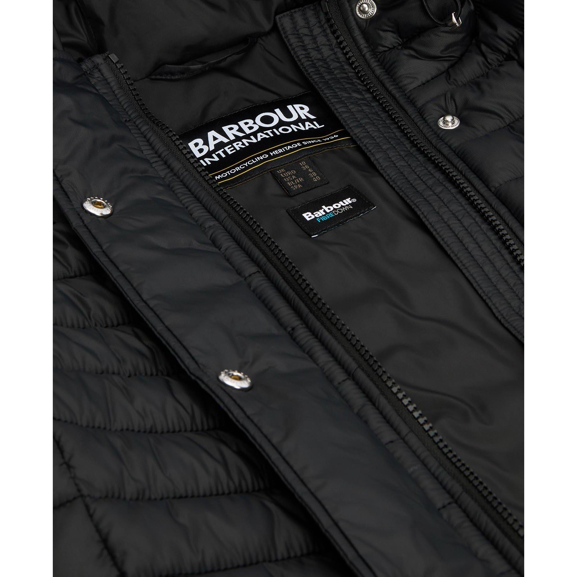 Black - Barbour International - Womens Longline Jada Puffer Jacket - 6