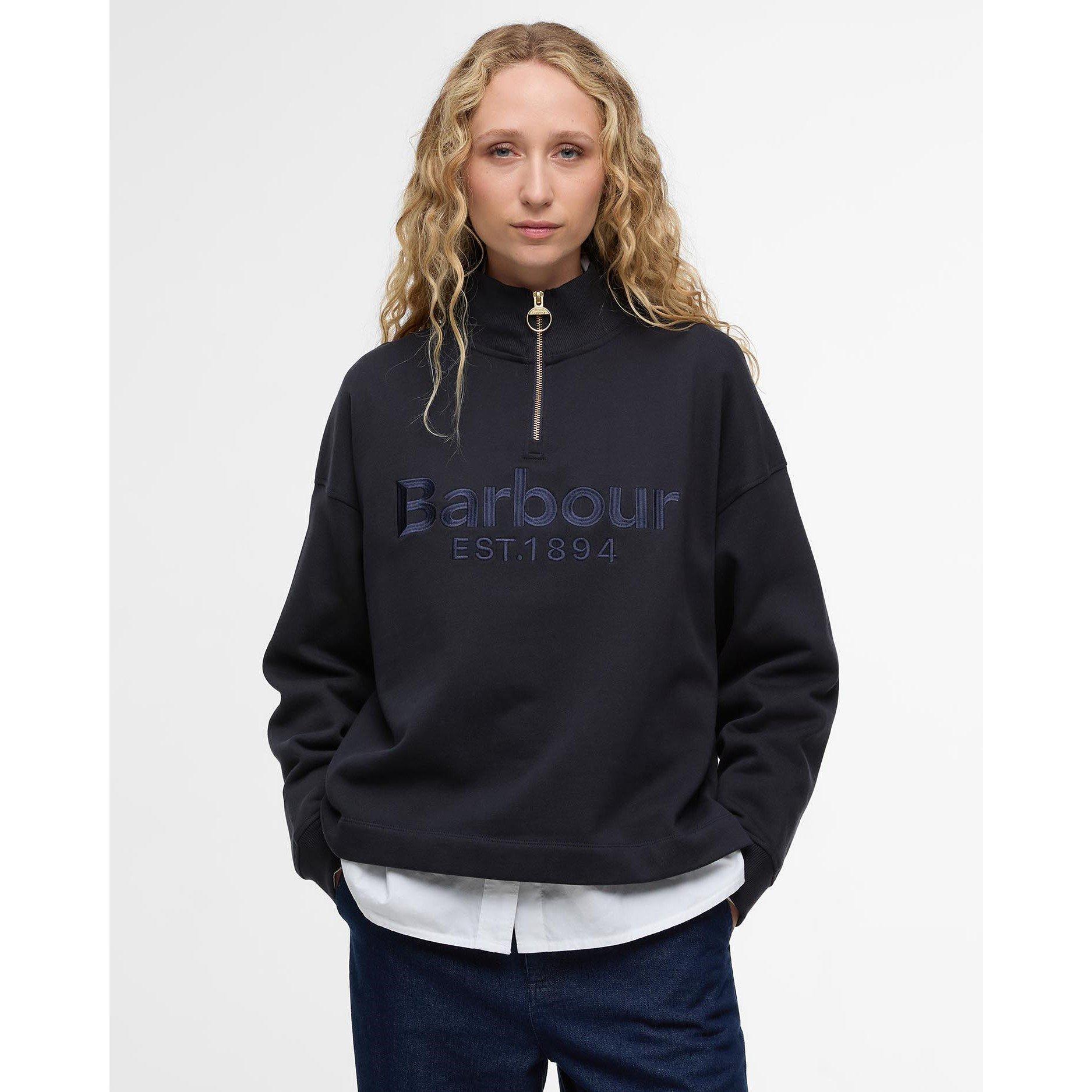 Dark Navy - Barbour - Women's B.Li Sara quarter Zip Fleece - 2