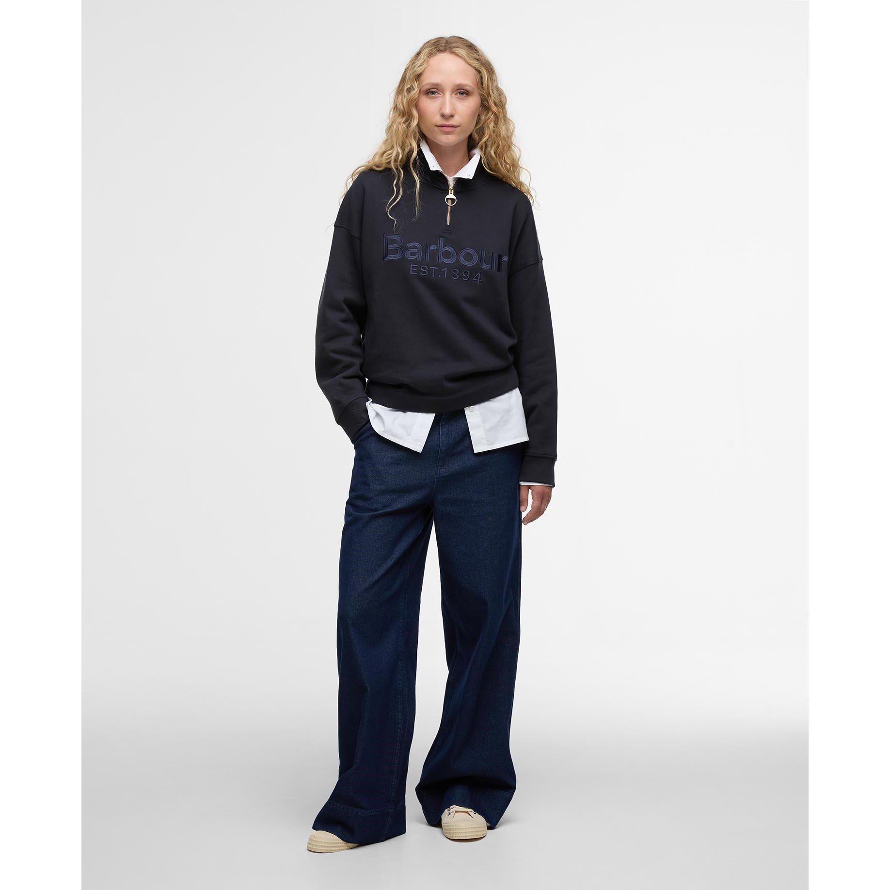 Dark Navy - Barbour - Women's B.Li Sara quarter Zip Fleece - 6