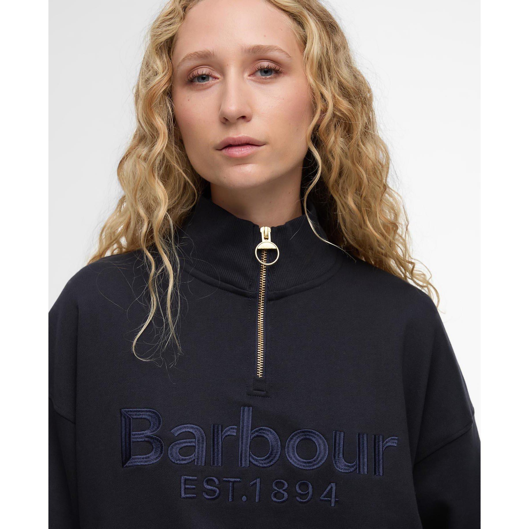 Dark Navy - Barbour - Women's B.Li Sara quarter Zip Fleece - 4