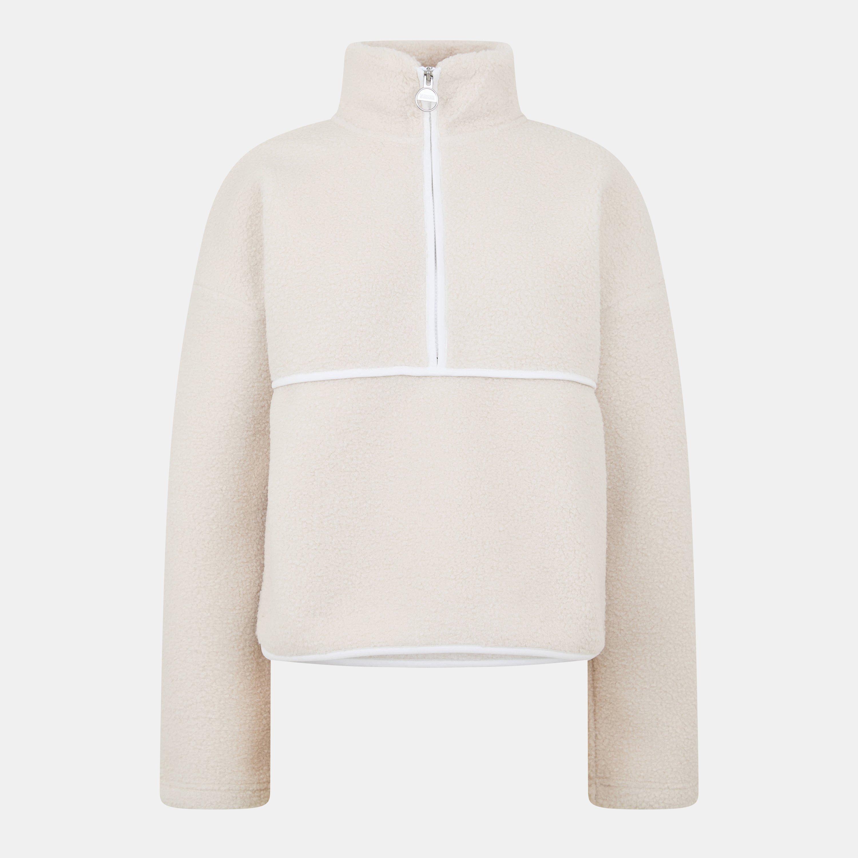 Barbour International Womens Tara Fleece - Bone White - Size 16 (XL)