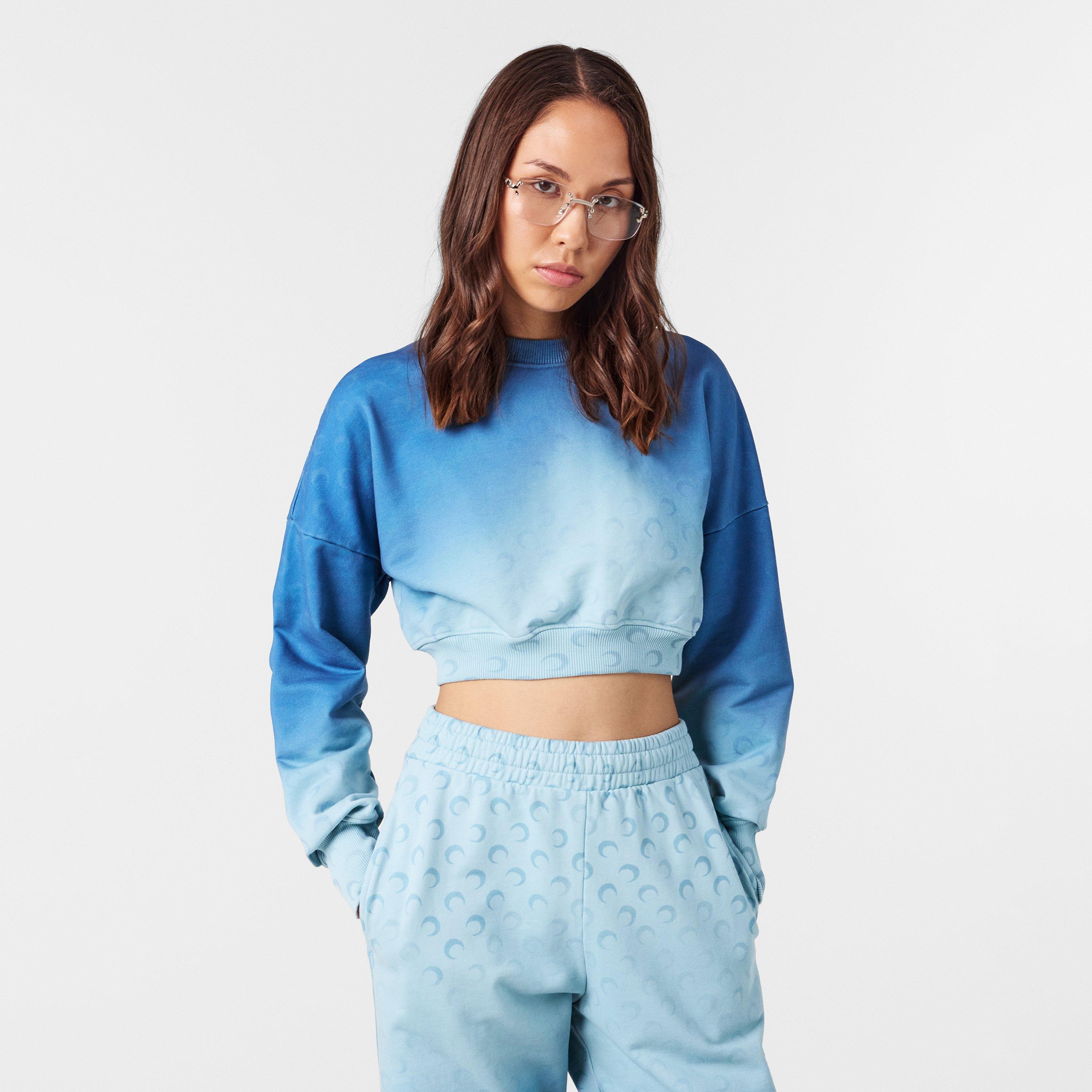 Light Blue - Marine Serre - Women's Moon Crew Sweatshirt - 3