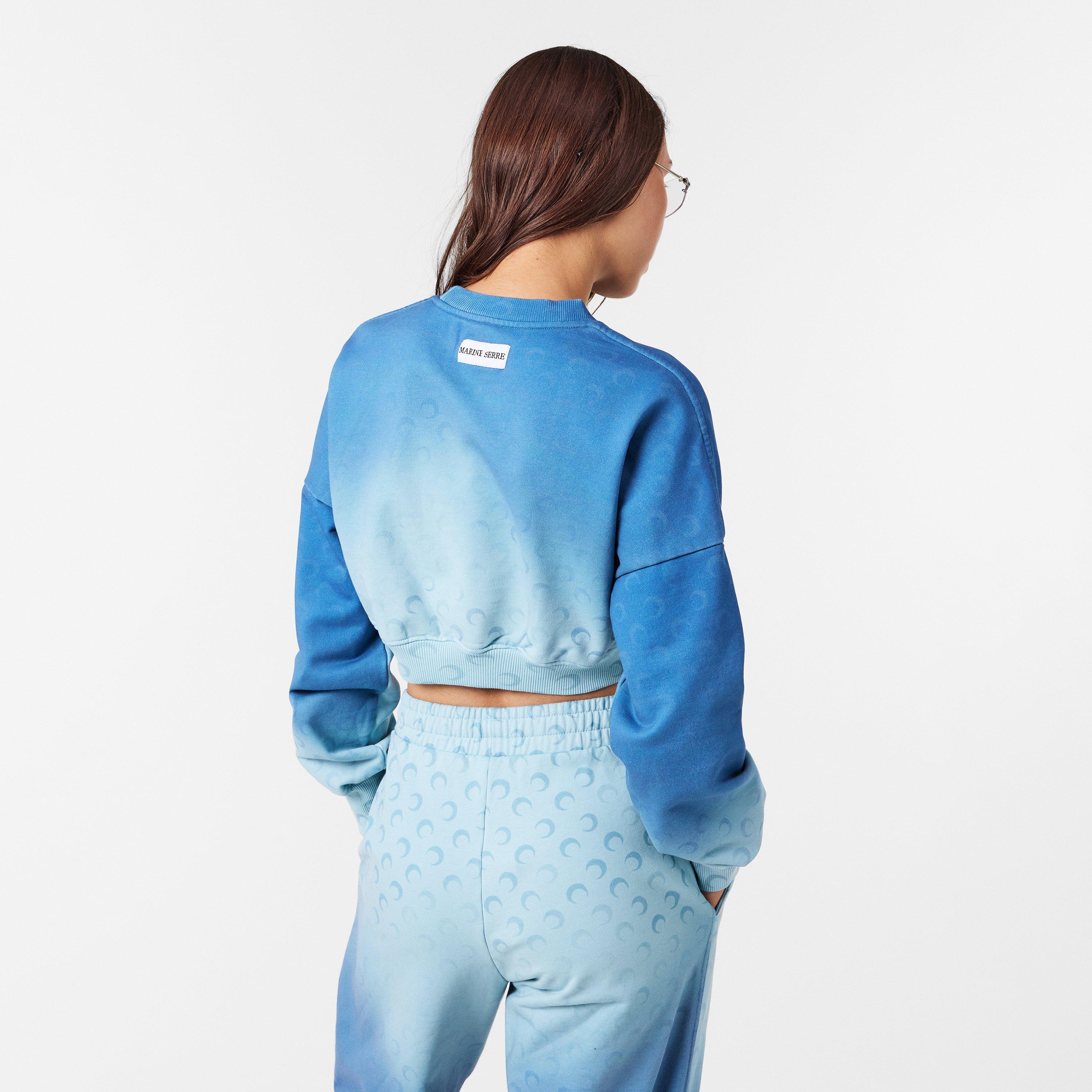 Light Blue - Marine Serre - Women's Moon Crew Sweatshirt - 4